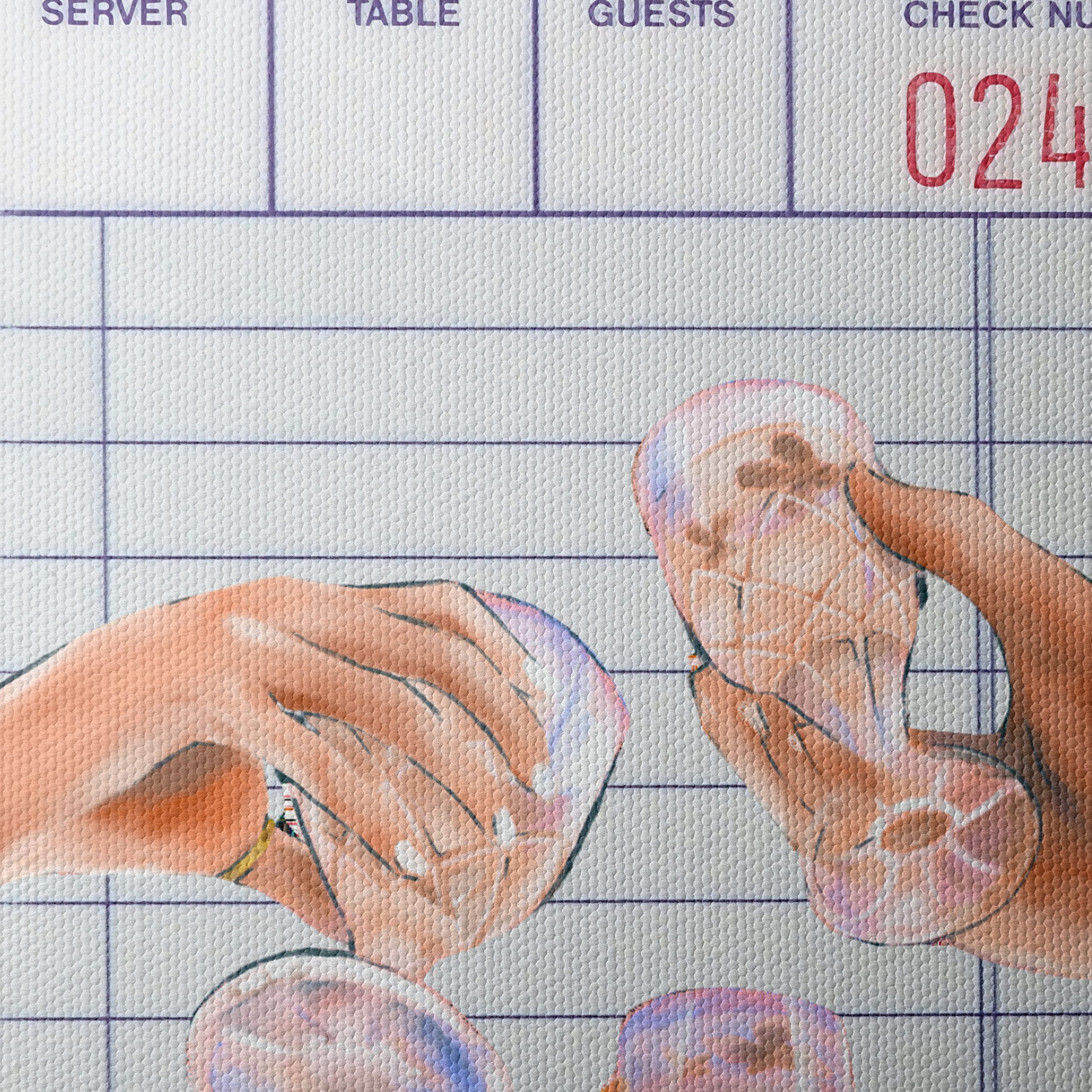 Cheers Over Coffee Guest Check Art - Image 4