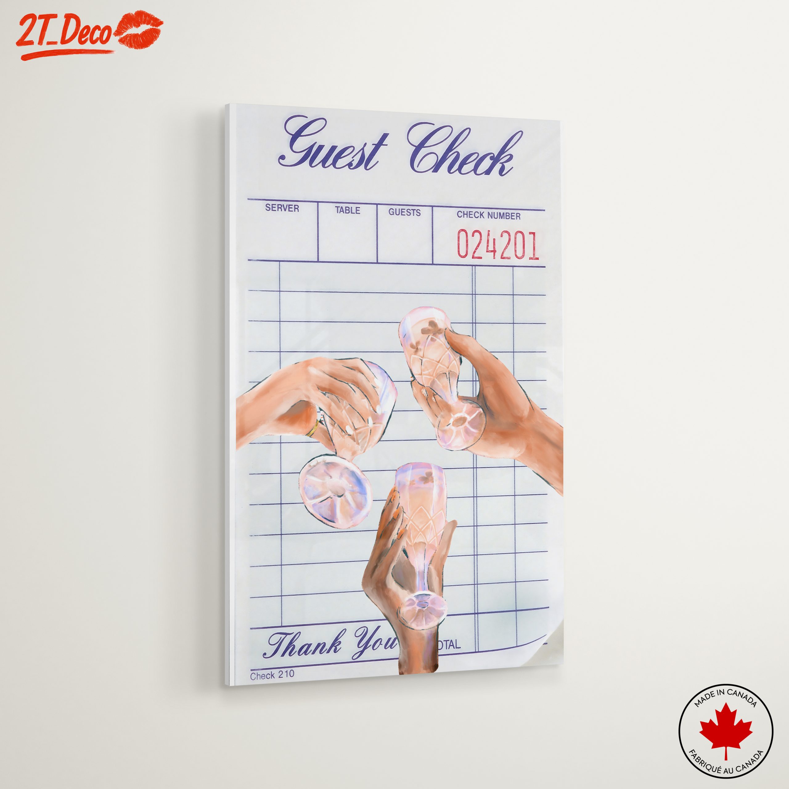 Cheers Over Coffee Guest Check Art - Image 6