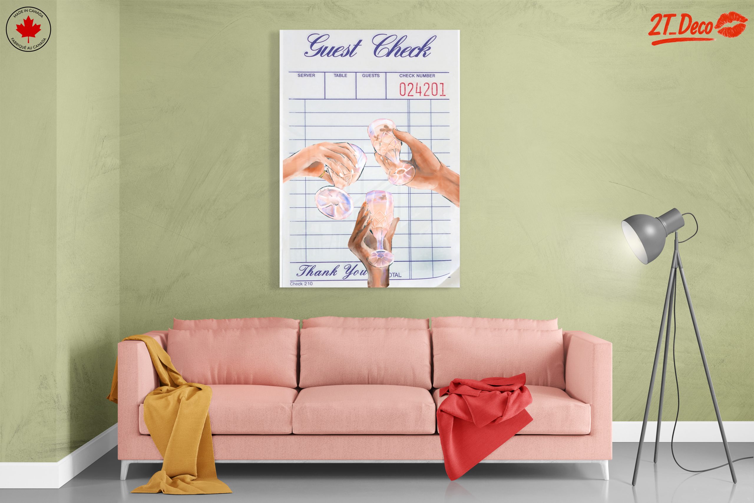 Cheers Over Coffee Guest Check Art - Image 7