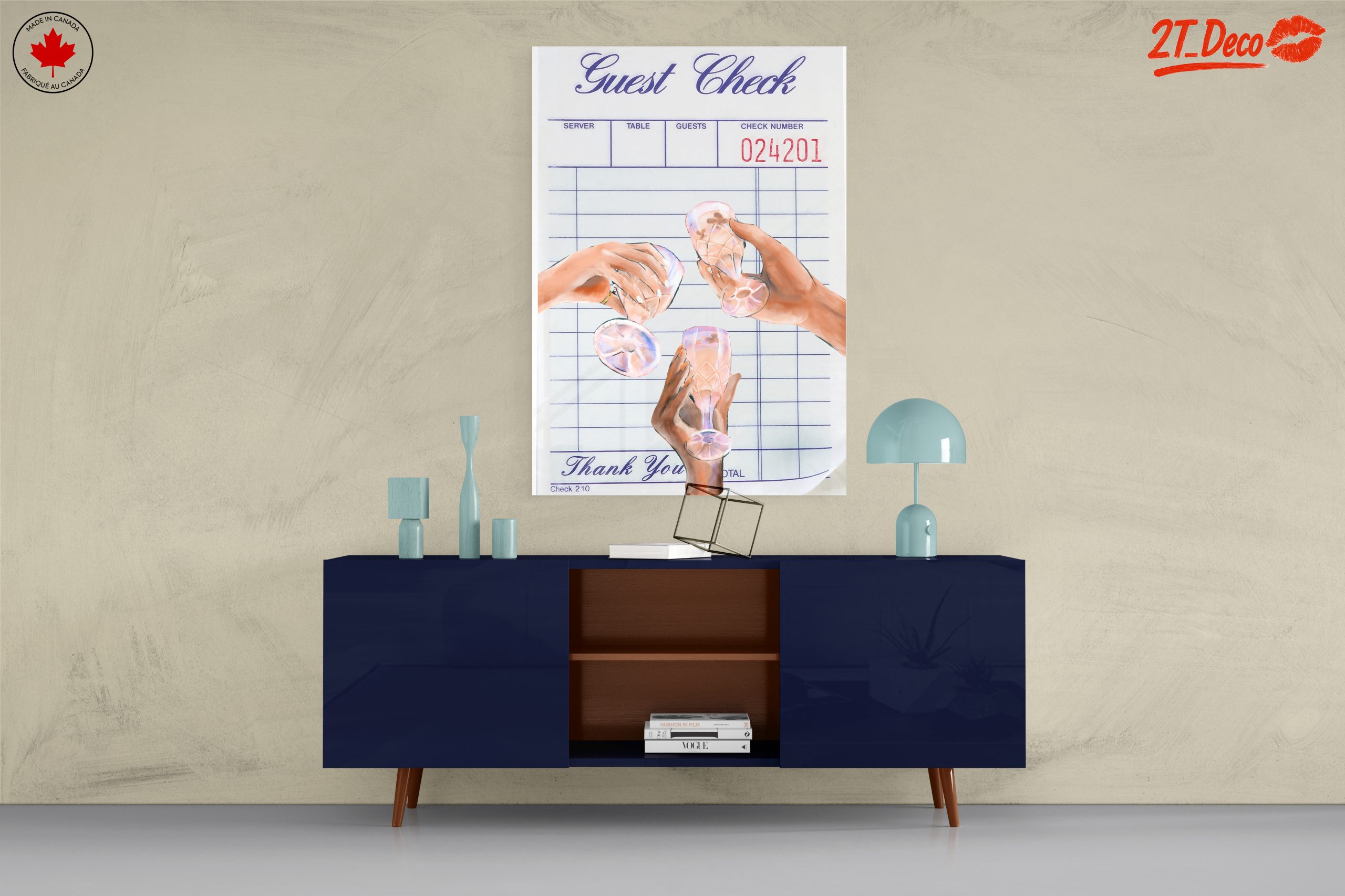 Cheers Over Coffee Guest Check Art - Image 8