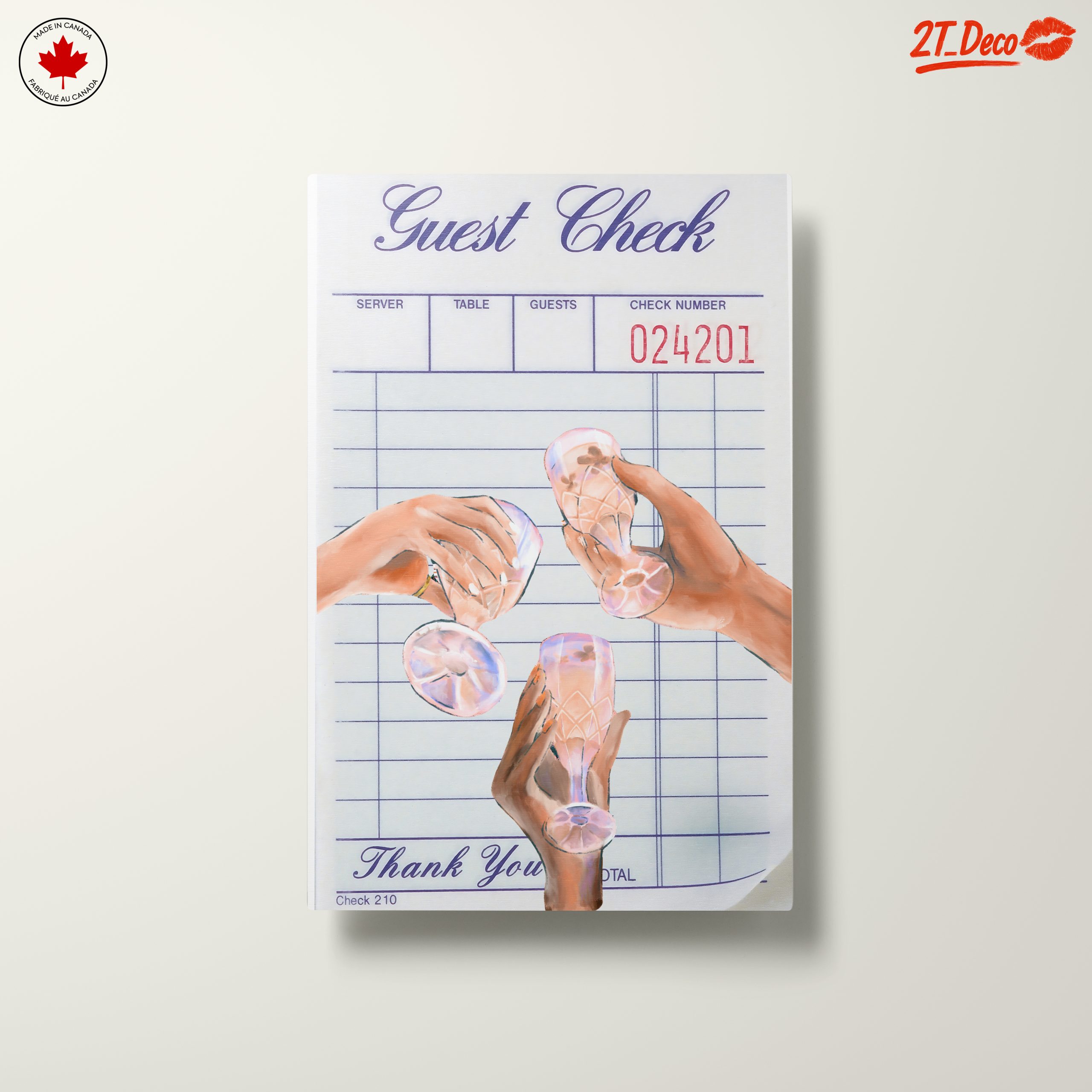 Cheers Over Coffee Guest Check Art - Image 10