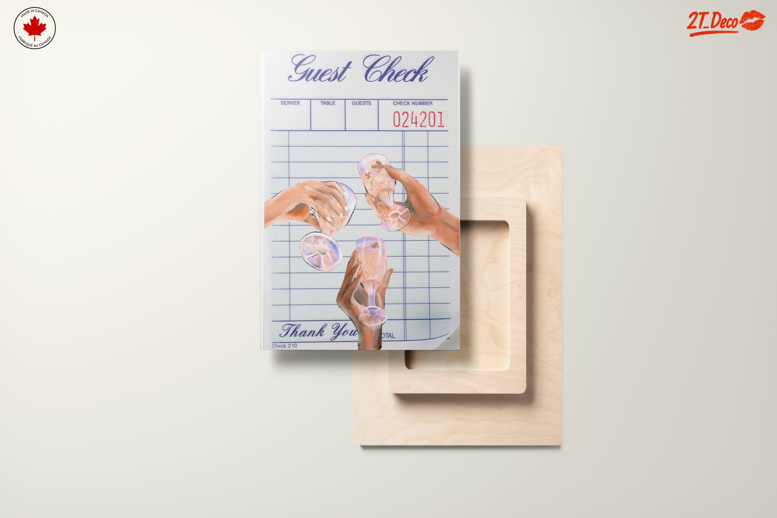 Cheers Over Coffee Guest Check Art - Image 11
