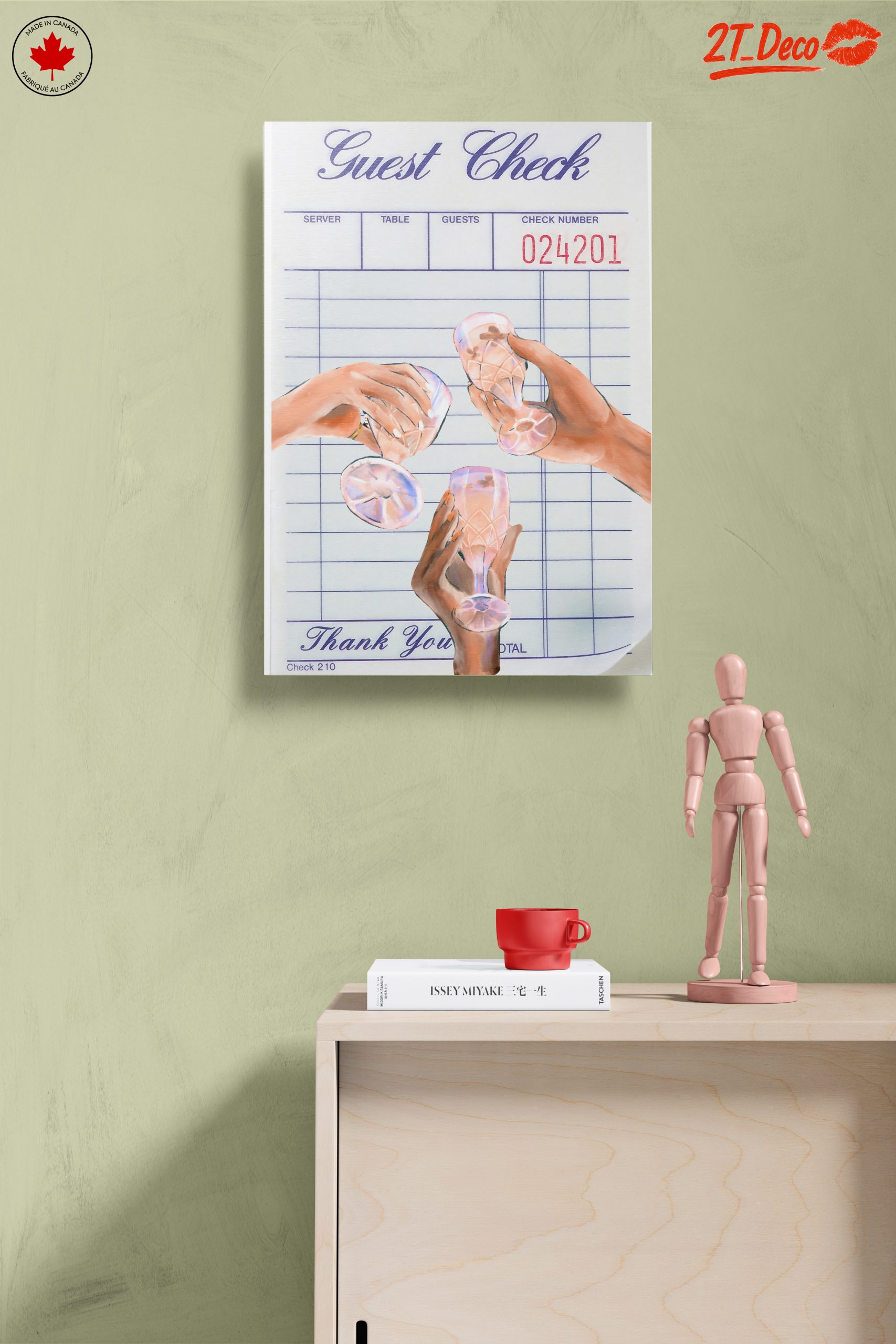 Cheers Over Coffee Guest Check Art - Image 14