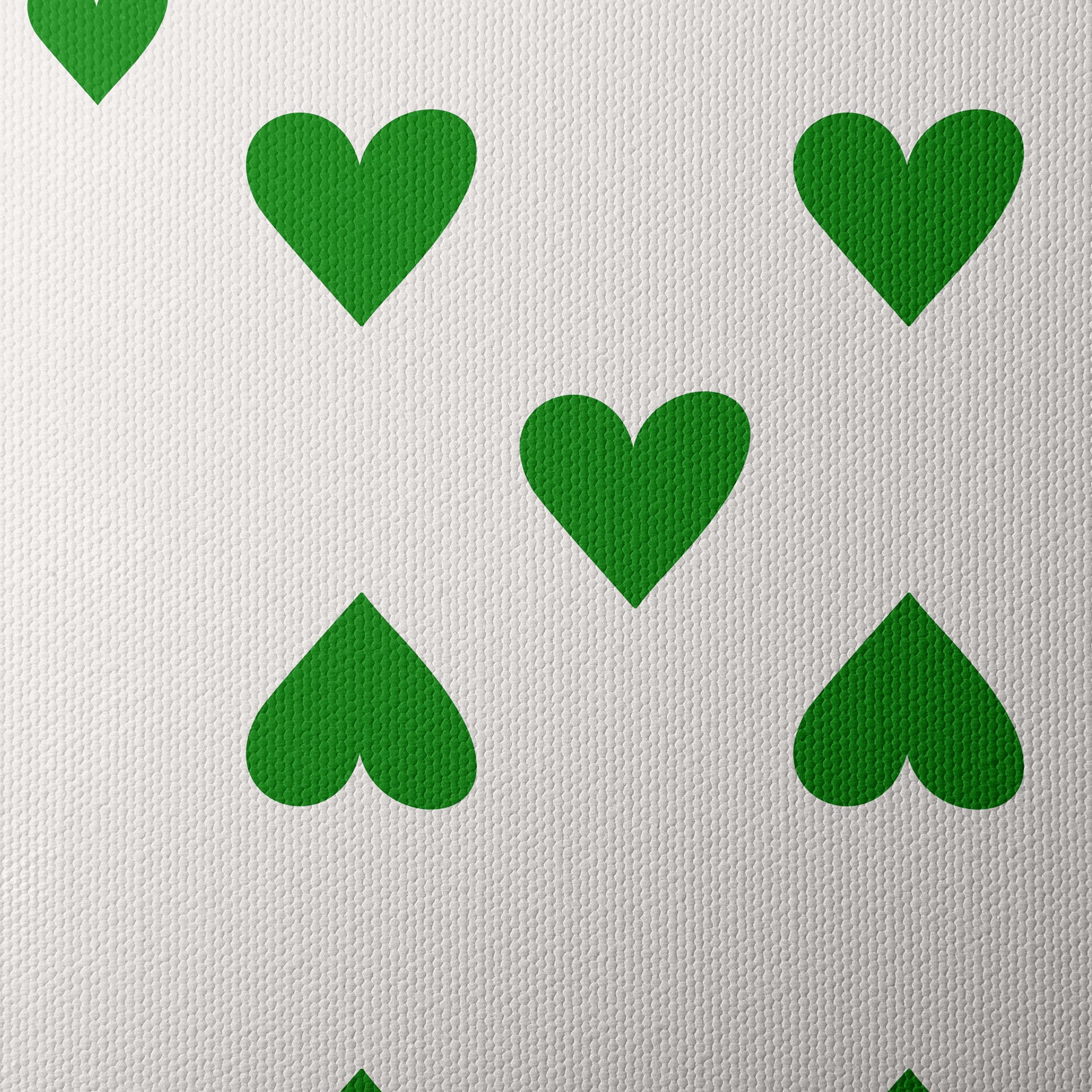 Green Heart Playing Card Design Art - Image 4
