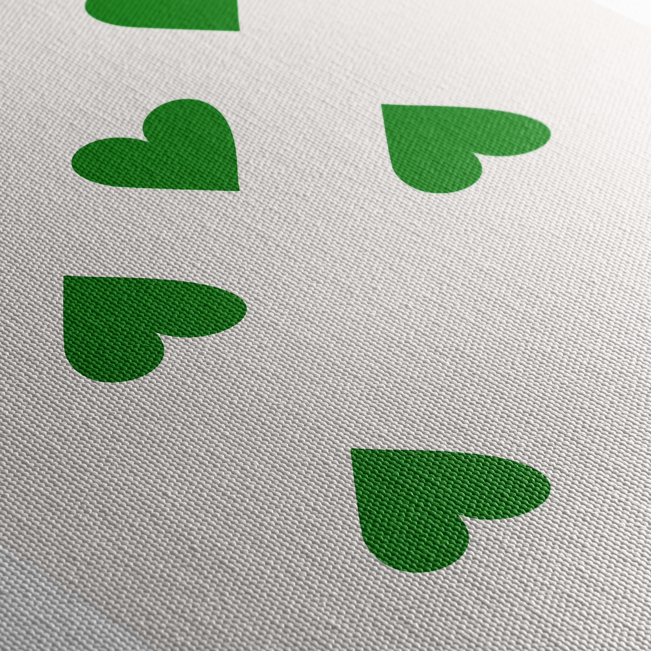 Green Heart Playing Card Design Art - Image 5