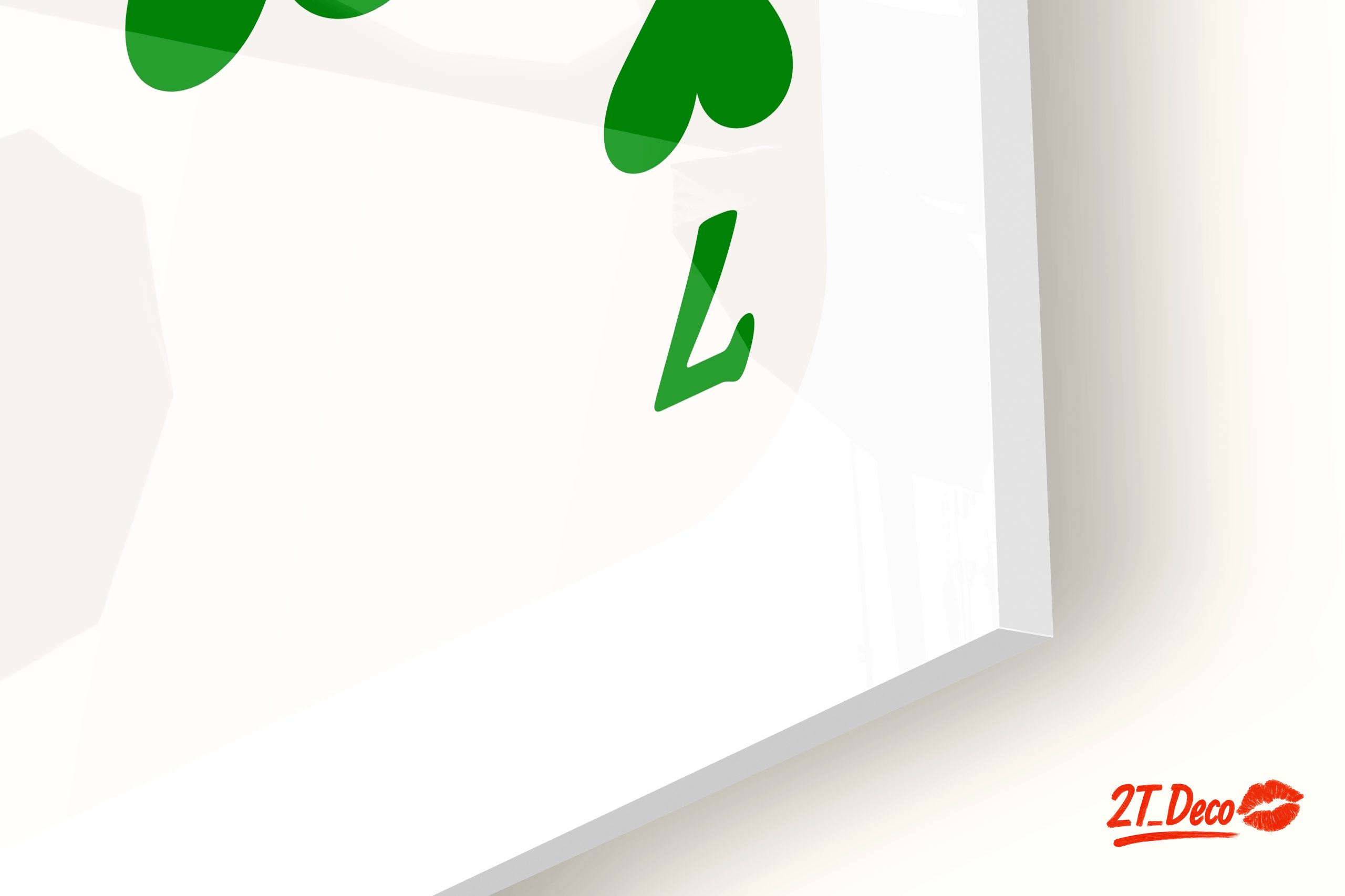 Green Heart Playing Card Design Art - Image 9