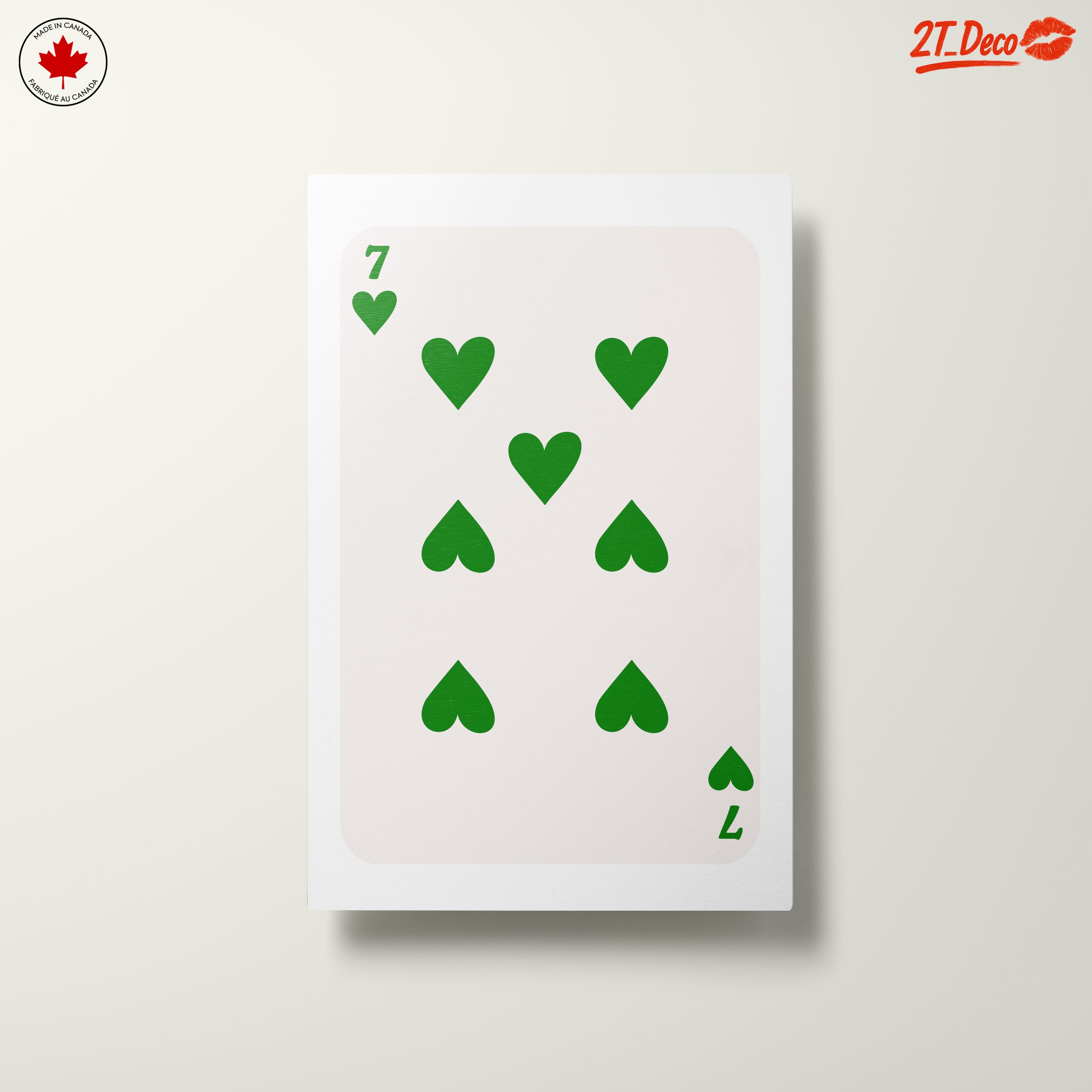 Green Heart Playing Card Design Art - Image 10