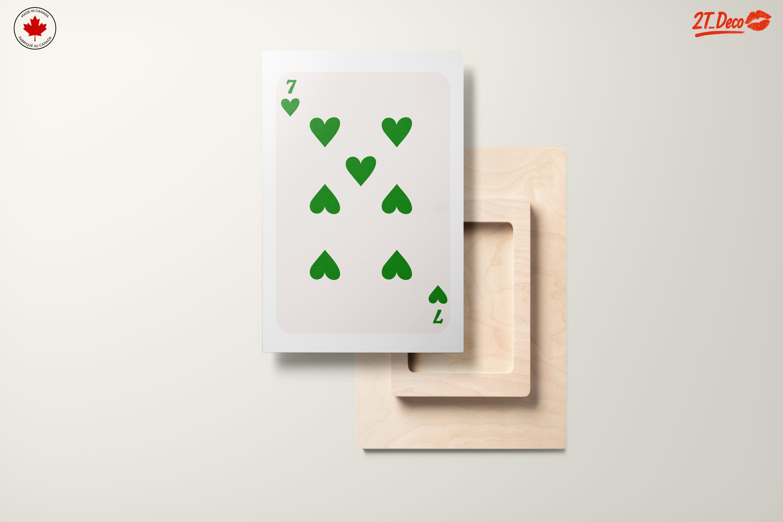 Green Heart Playing Card Design Art - Image 11