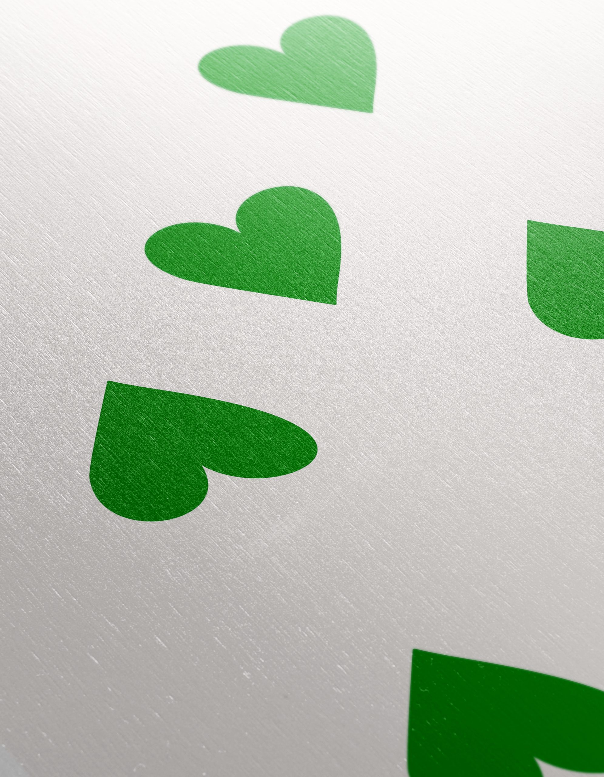 Green Heart Playing Card Design Art - Image 12