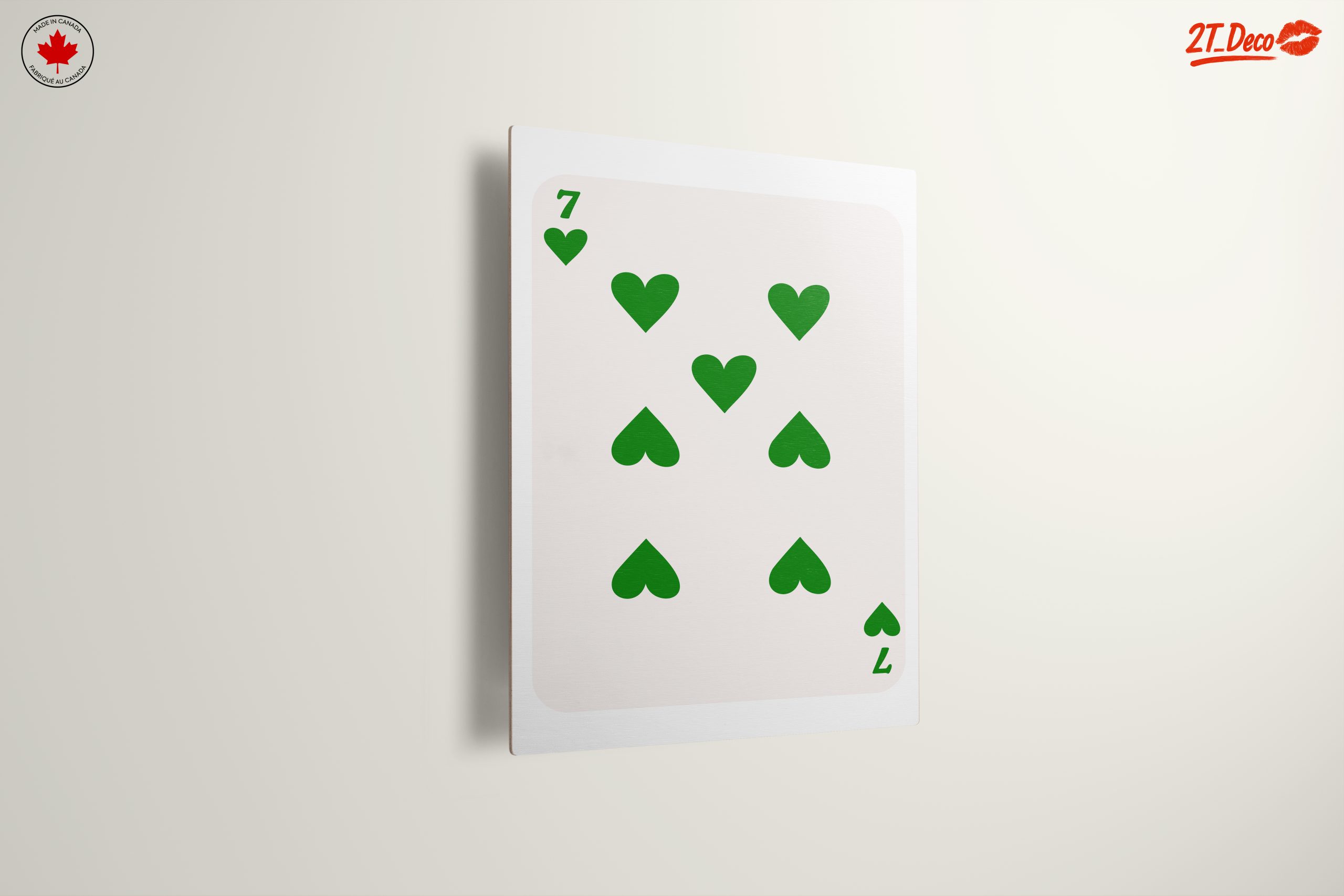 Green Heart Playing Card Design Art - Image 13