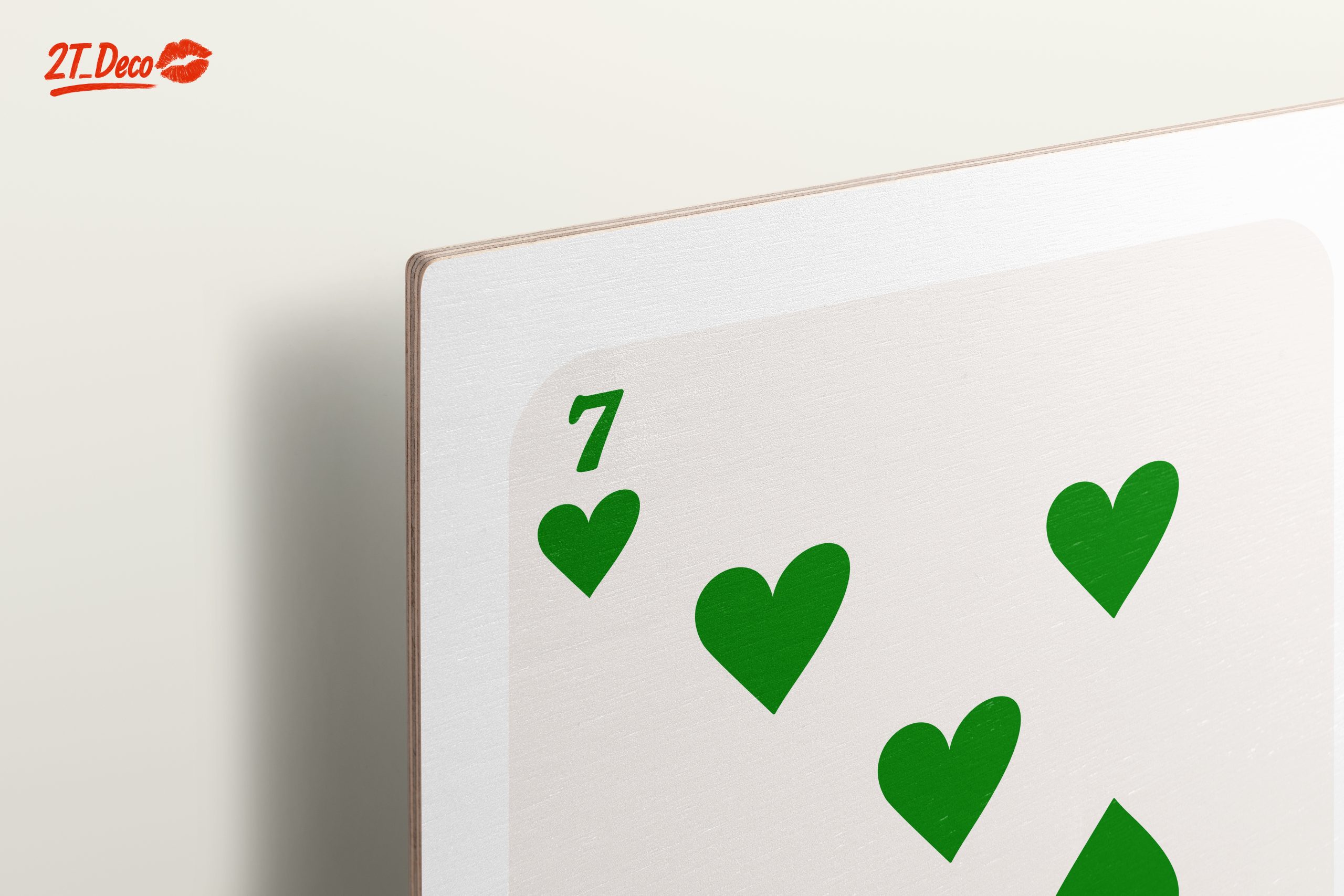 Green Heart Playing Card Design Art - Image 15