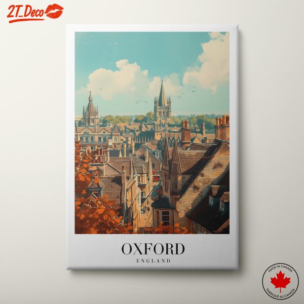 Artistic Representation of Oxford Cityscape