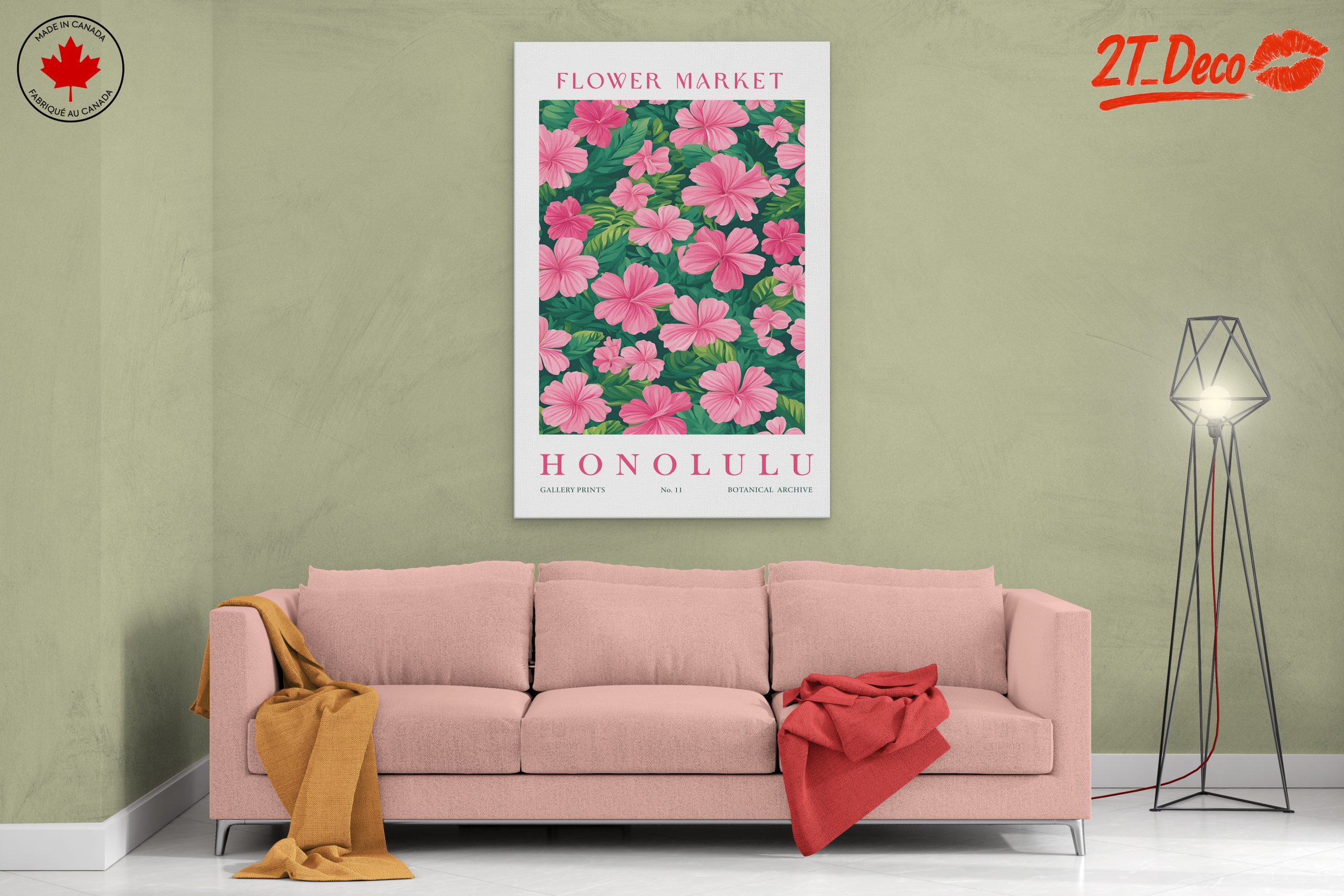 Vibrant Botanical Art Print Featuring Hibiscus - Image 2