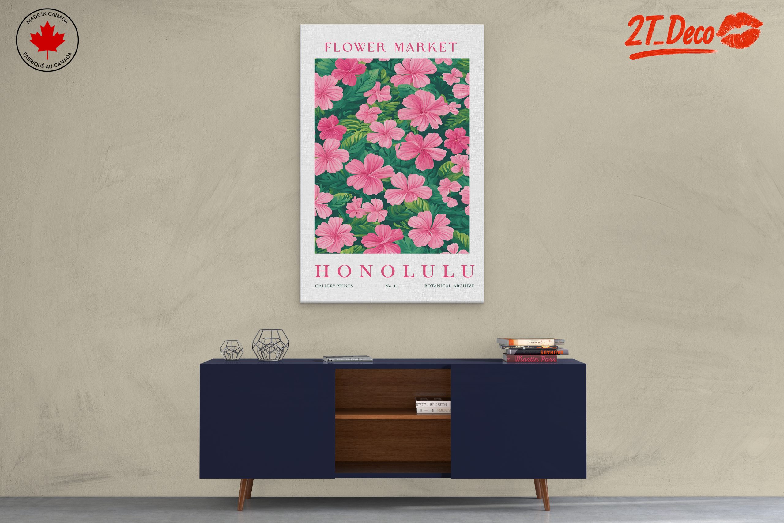 Vibrant Botanical Art Print Featuring Hibiscus - Image 3