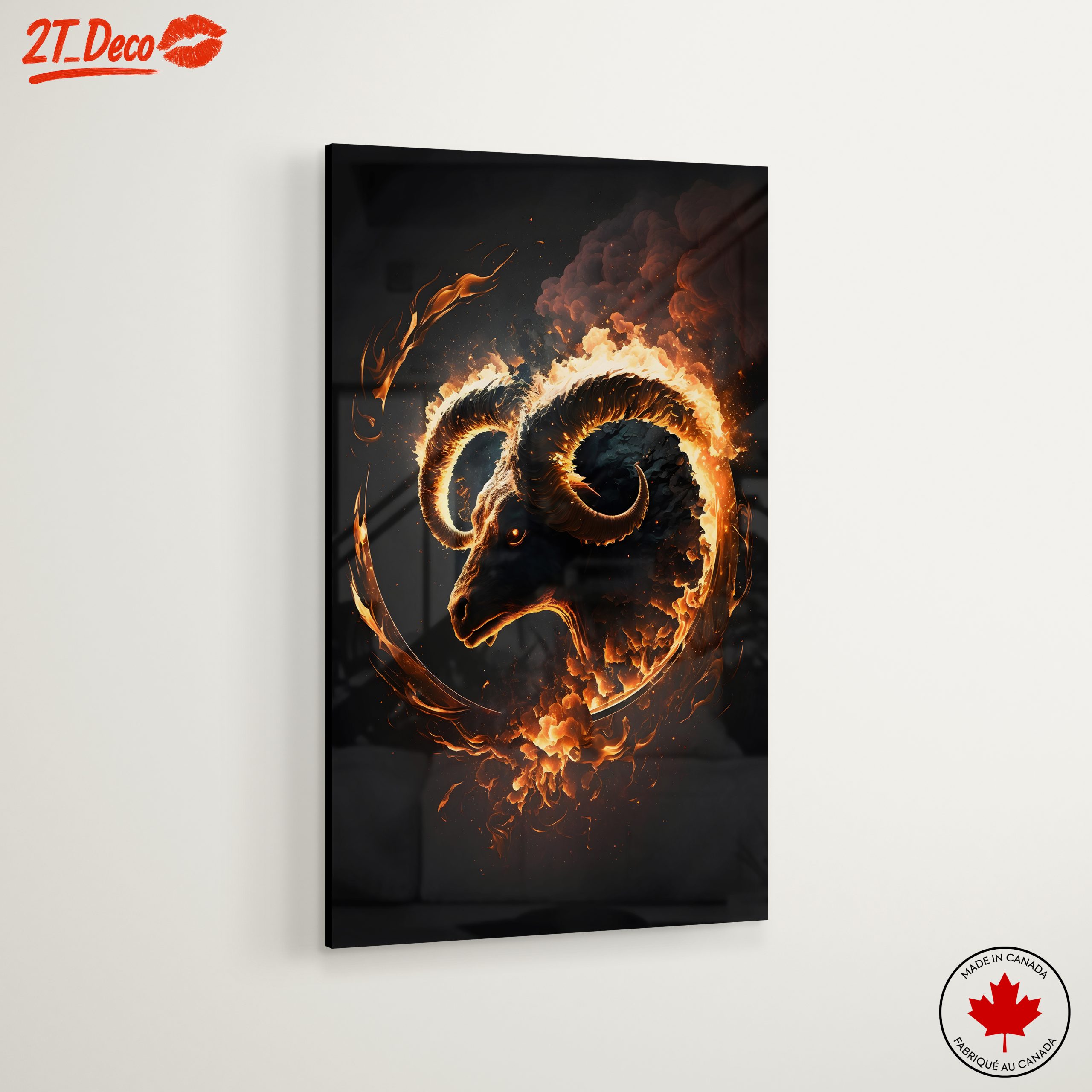 Flaming Ram Mythical Creature Art - Image 6