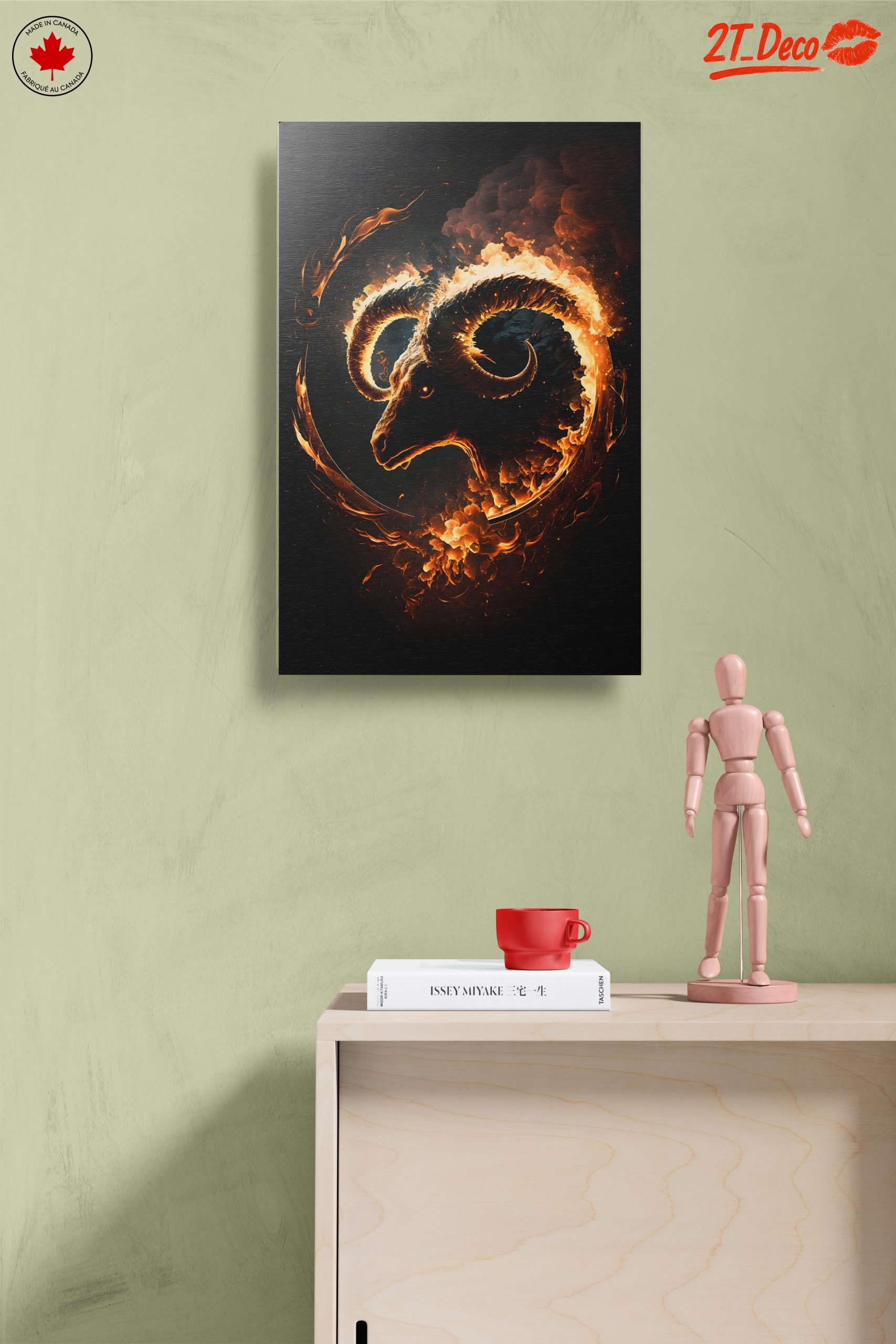 Flaming Ram Mythical Creature Art - Image 14