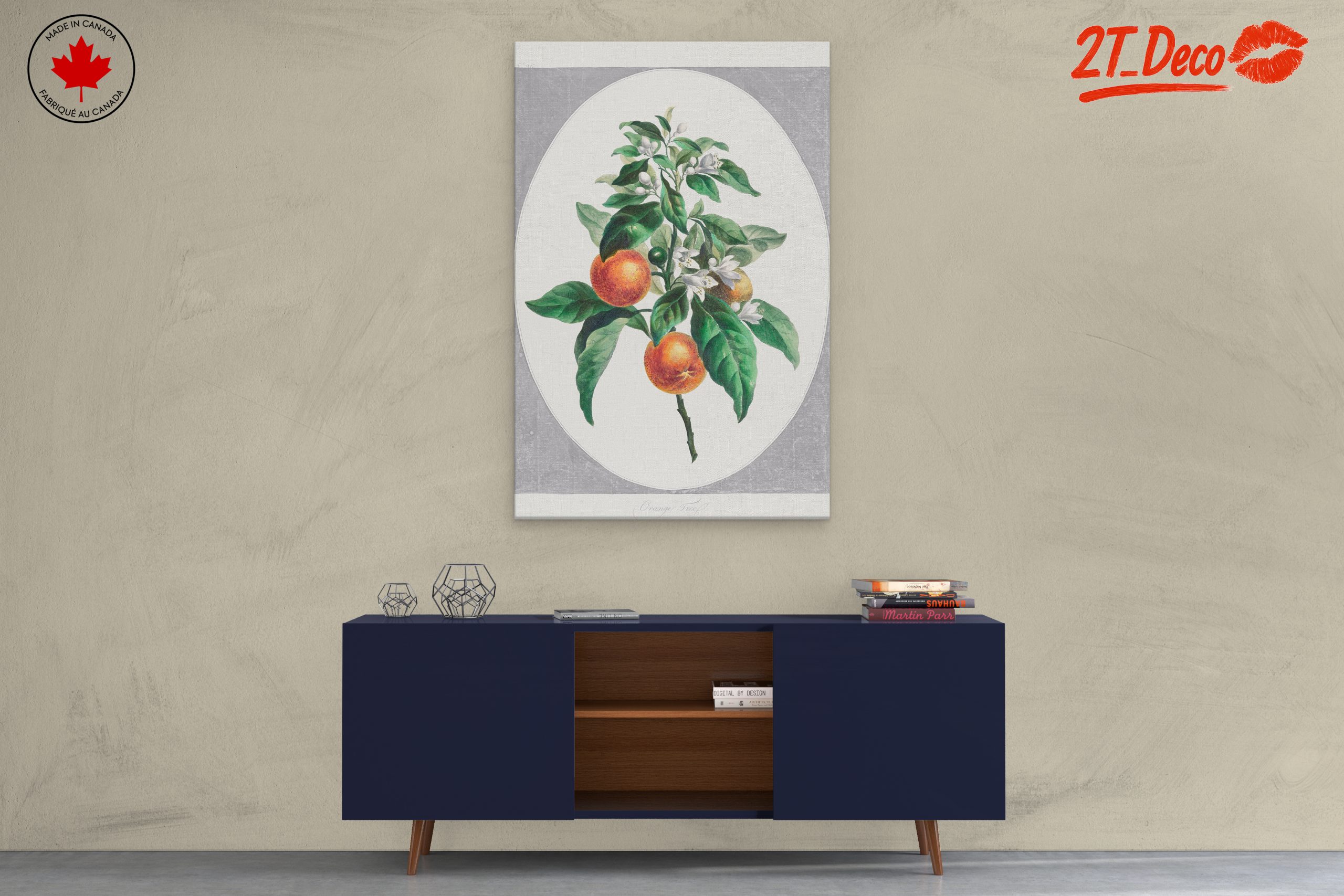 Botanical Art of Orange Tree with Blossoms - Image 3