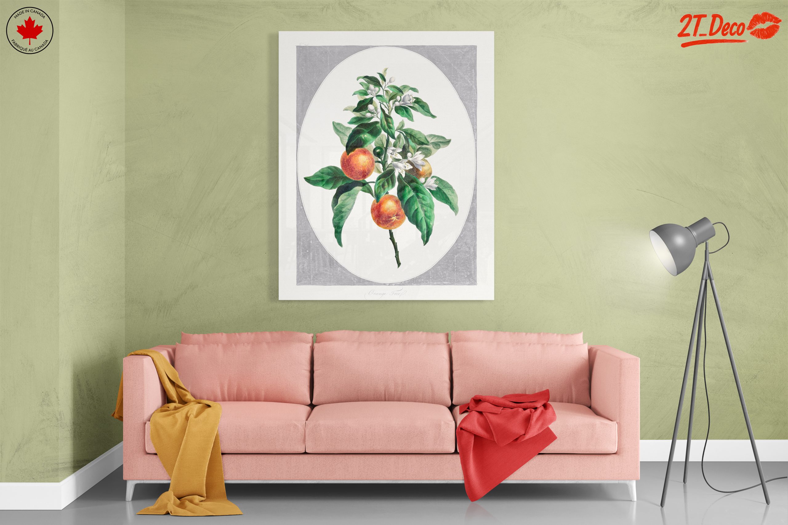 Botanical Art of Orange Tree with Blossoms - Image 7