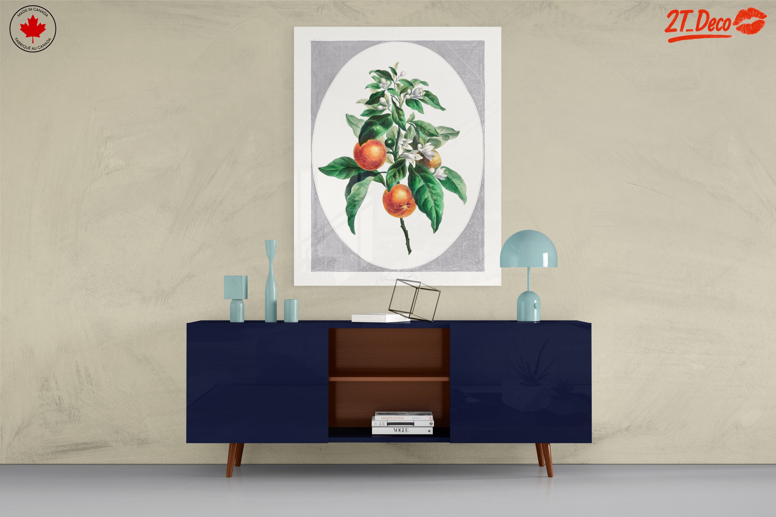 Botanical Art of Orange Tree with Blossoms - Image 8