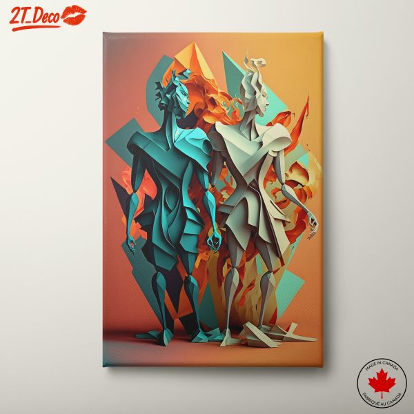Dynamic Abstract Figure Art with Bold Colors 3