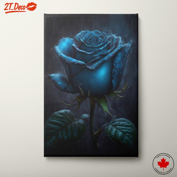 Blue Rose Floral Artwork