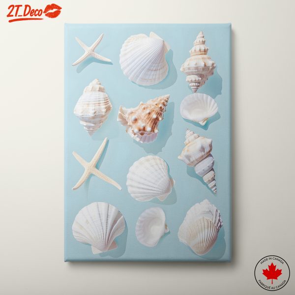 Elegant Botanical Shells and Starfish Art