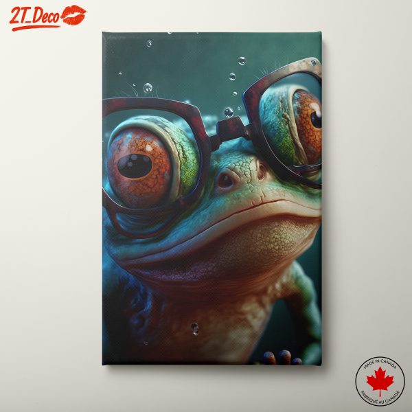 Whimsical Frog Character with Glasses