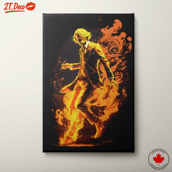 Dynamic Fantasy Character with Flames