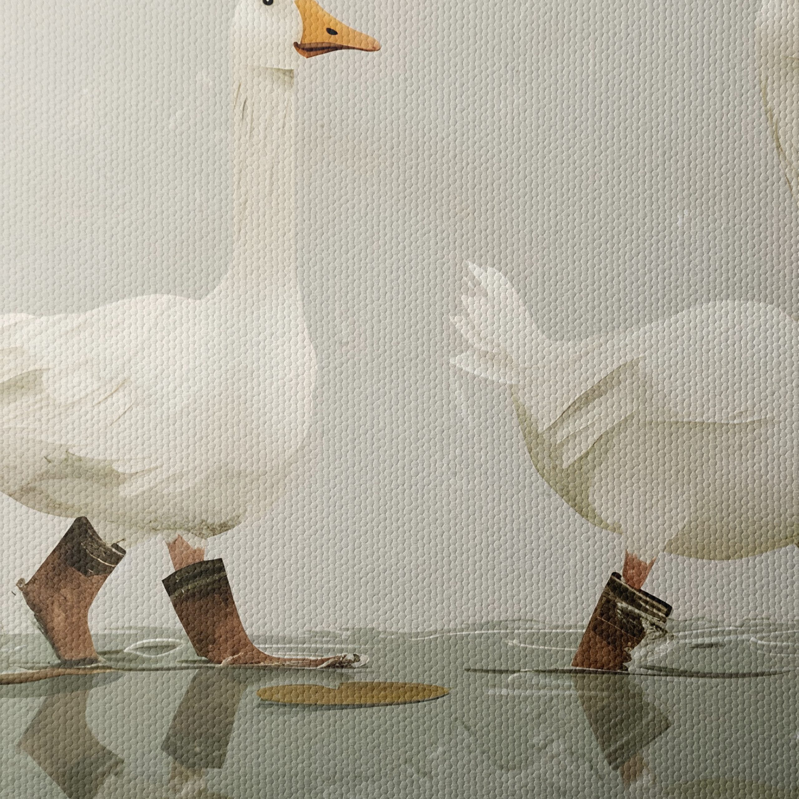 Whimsical Geese Walking in Boots - Image 4