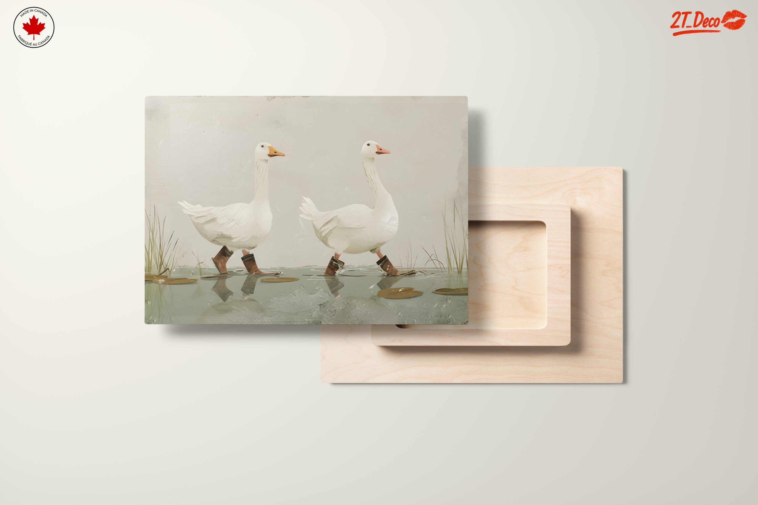 Whimsical Geese Walking in Boots - Image 11