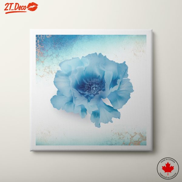 Blue Floral Art With Abstract Background