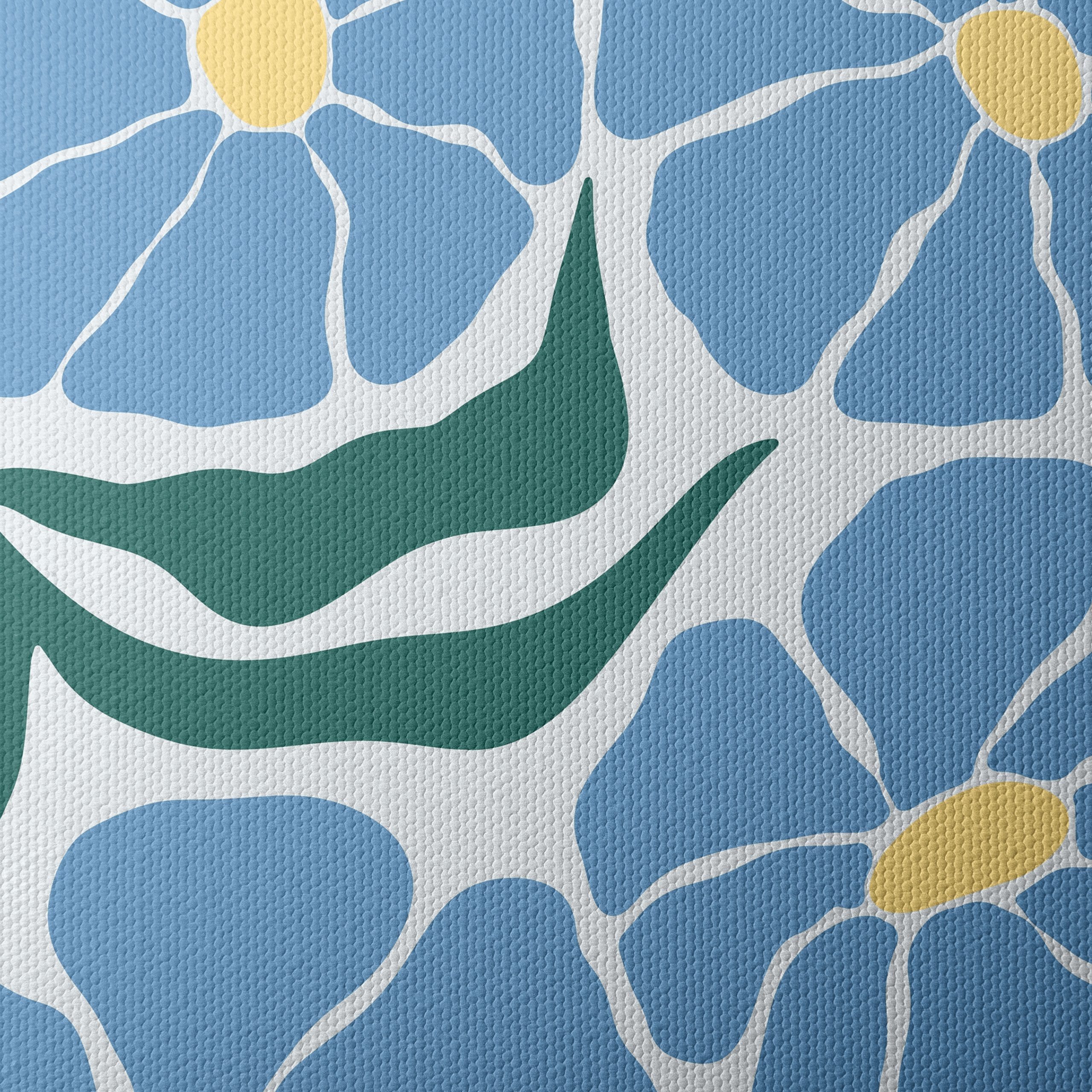 Stylized Blue Floral Artwork - Image 4