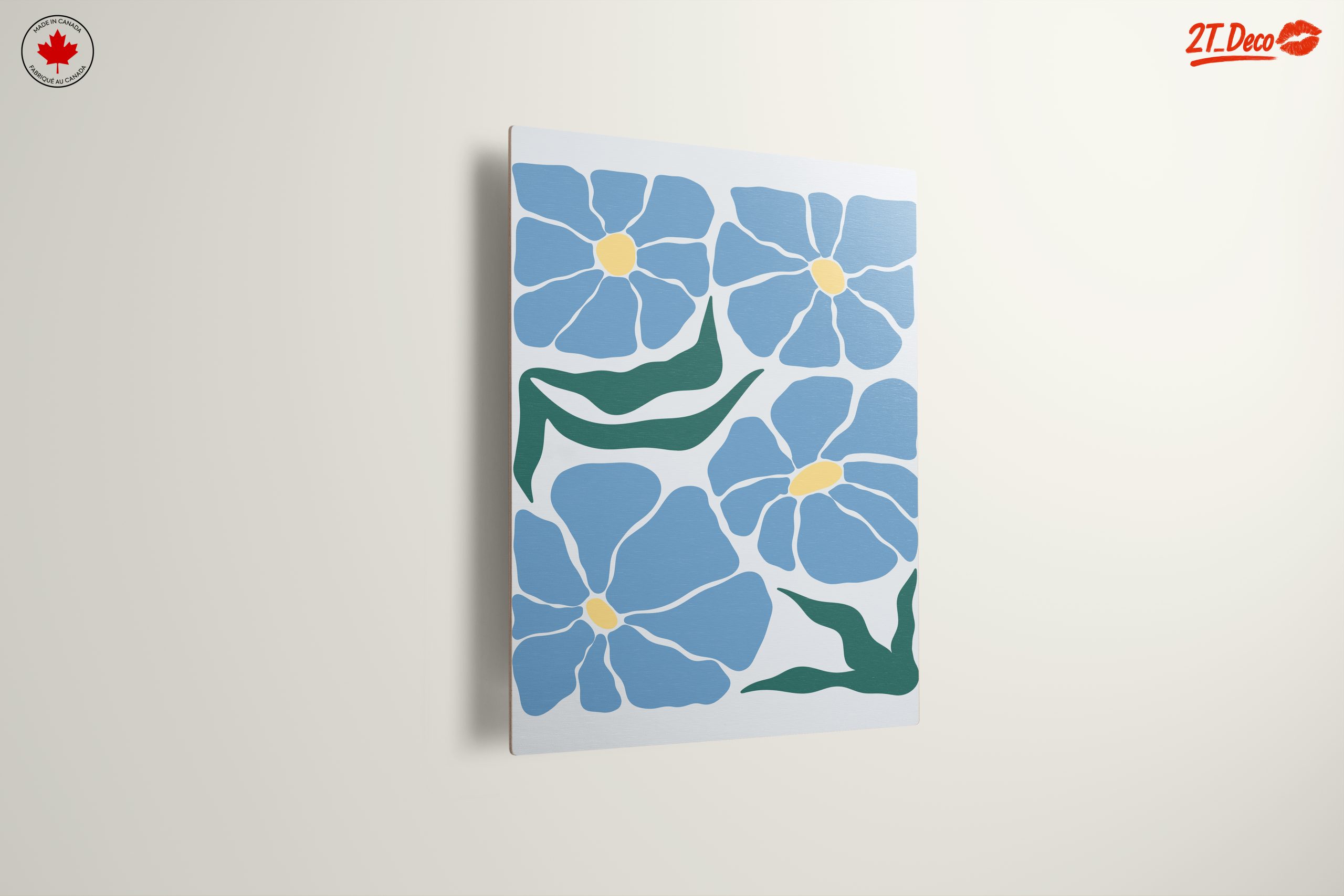 Stylized Blue Floral Artwork - Image 13