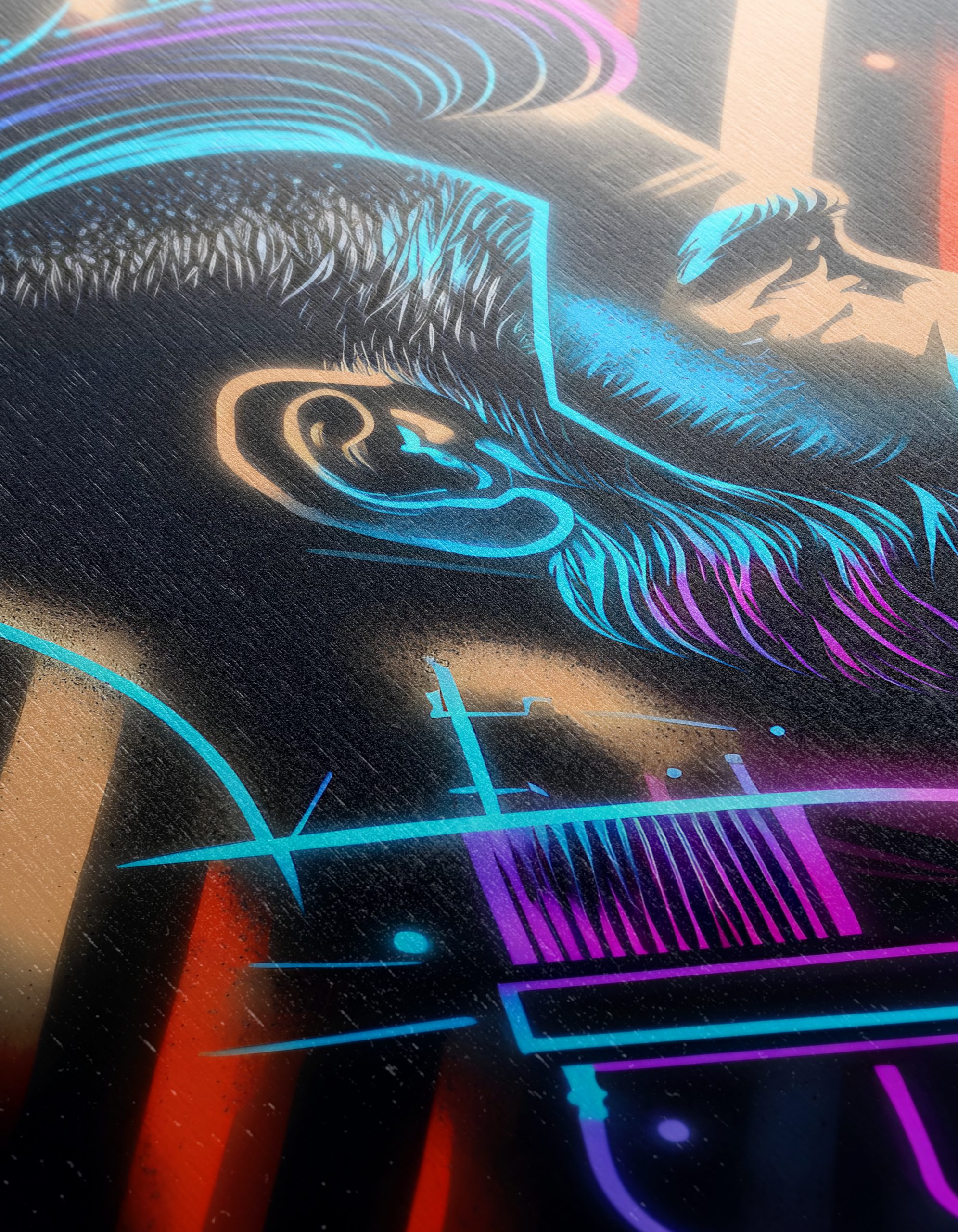 Vibrant Barber Portrait with Neon Style - Image 12