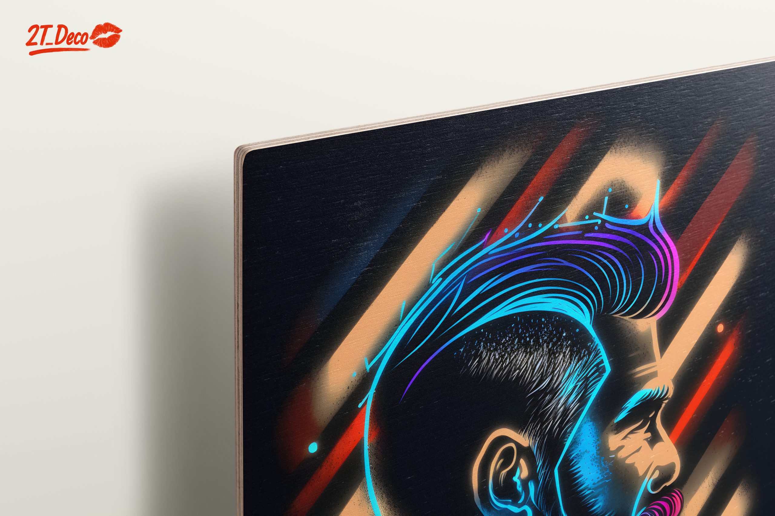 Vibrant Barber Portrait with Neon Style - Image 15