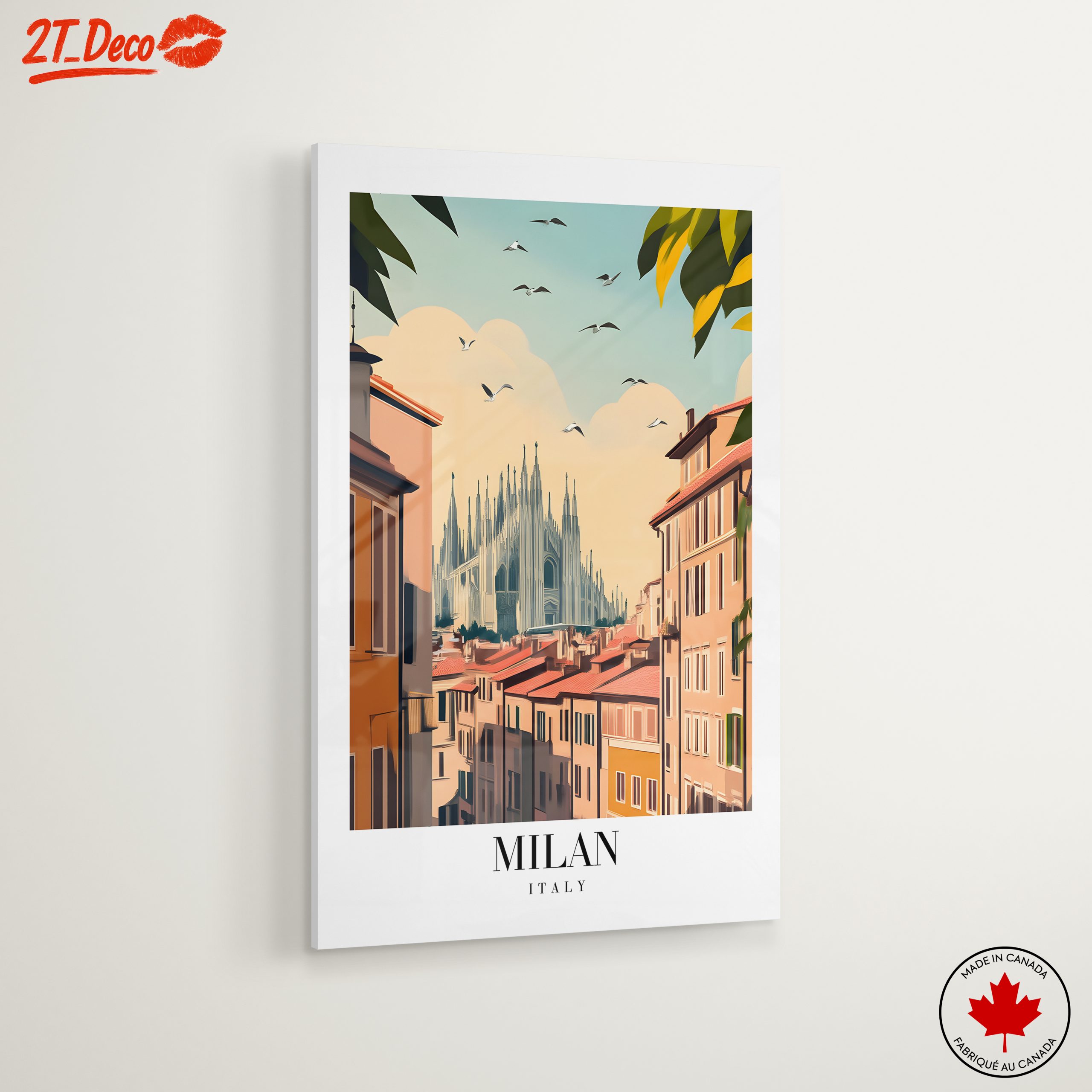 Milan Cityscape Art Featuring Duomo Cathedral - Image 6