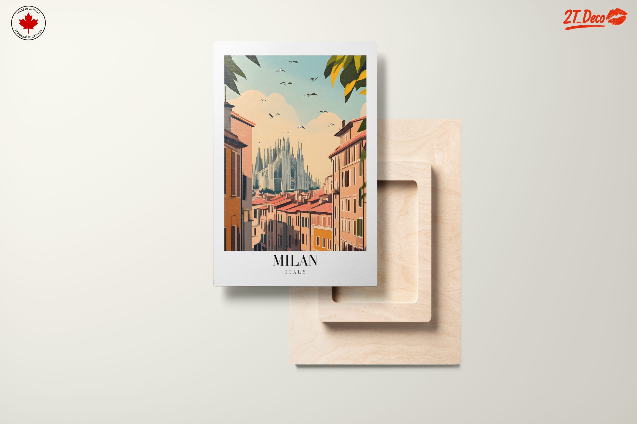 Milan Cityscape Art Featuring Duomo Cathedral - Image 11