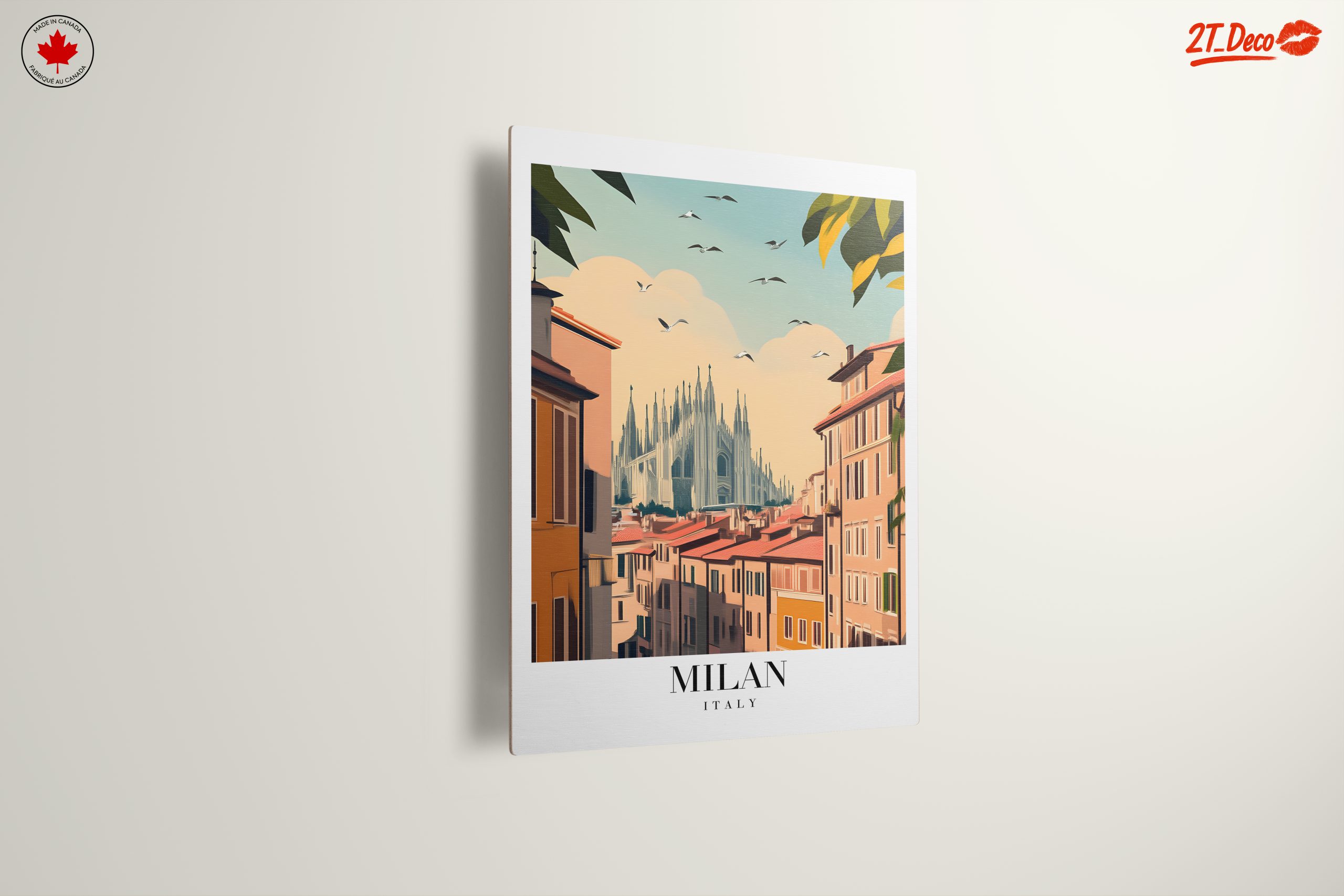 Milan Cityscape Art Featuring Duomo Cathedral - Image 13