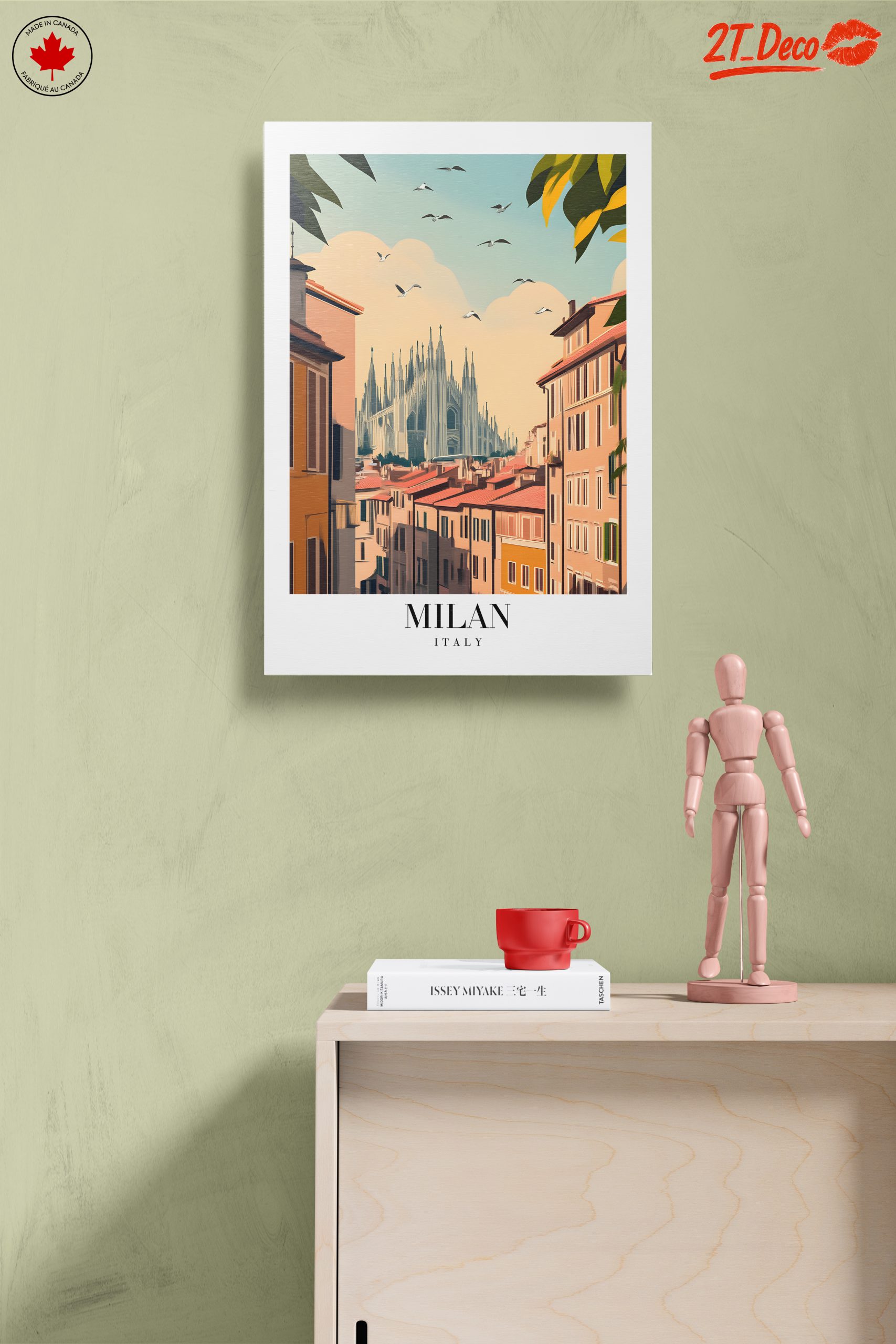 Milan Cityscape Art Featuring Duomo Cathedral - Image 14