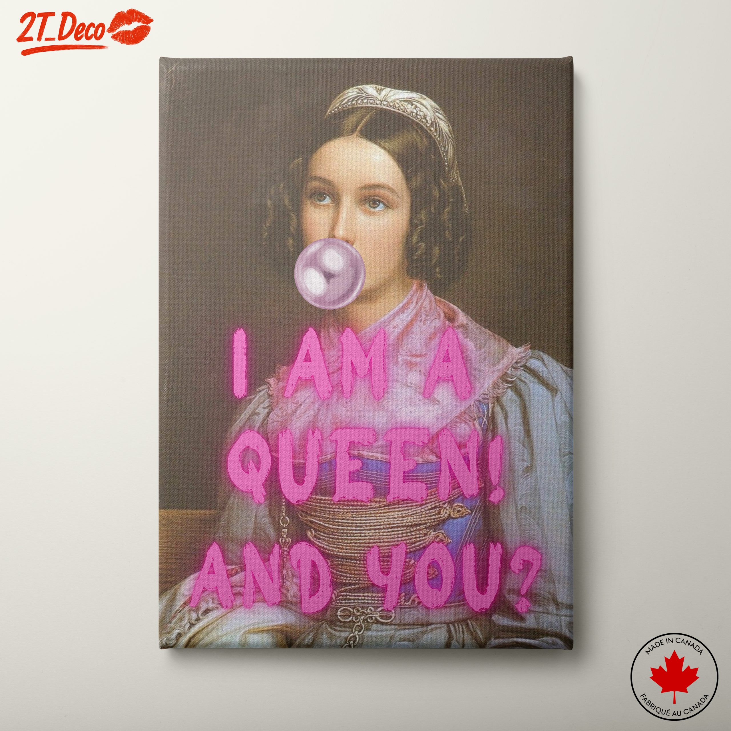 Contemporary Queen Character with Bubblegum