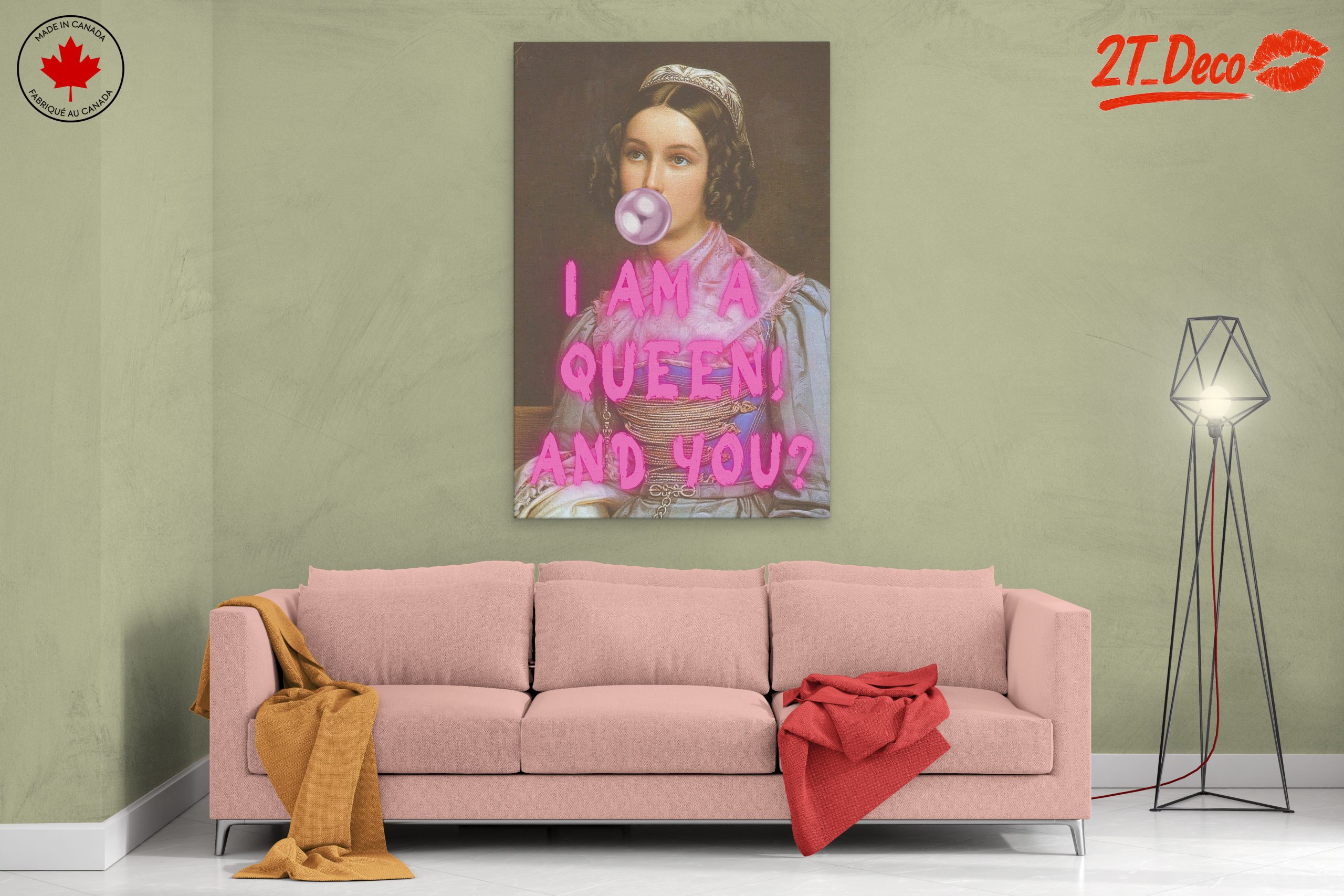 Contemporary Queen Character with Bubblegum - Image 2