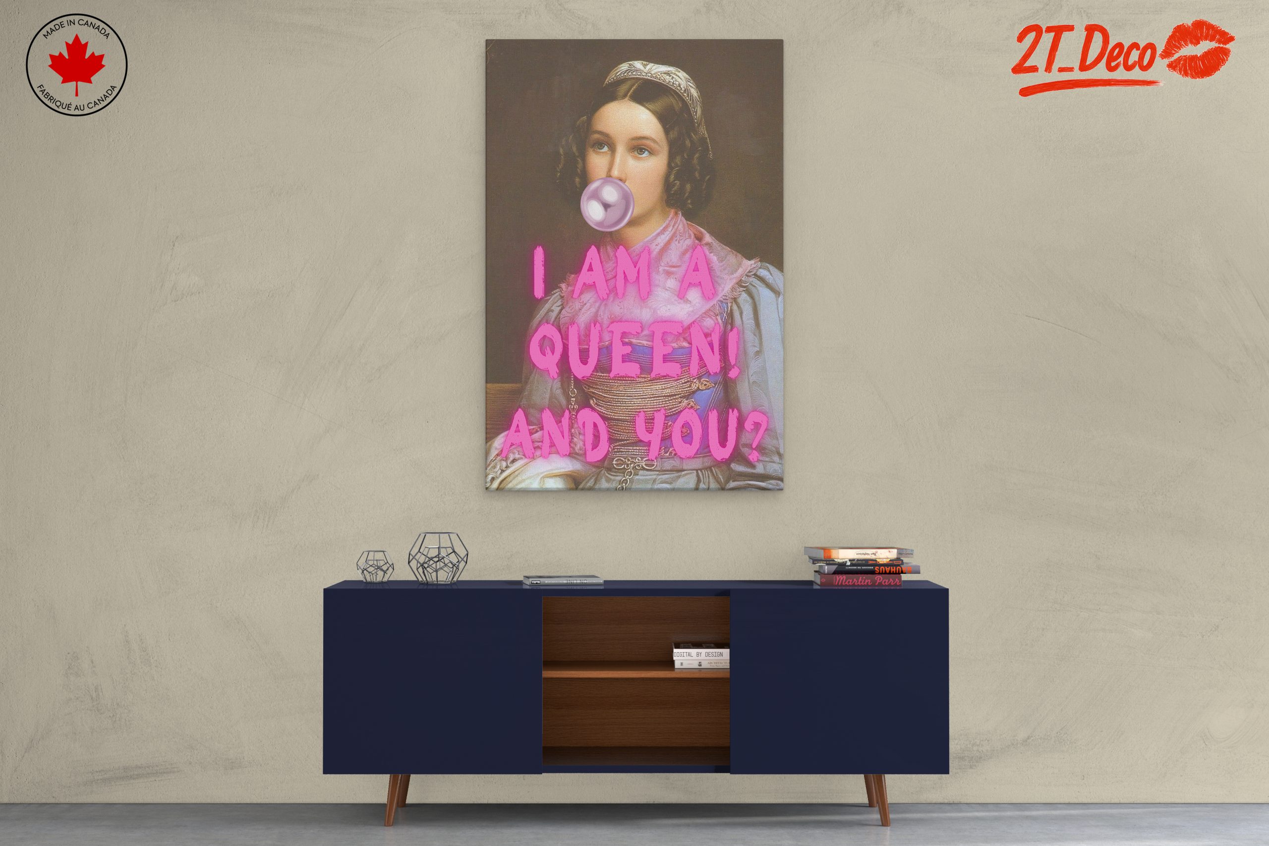Contemporary Queen Character with Bubblegum - Image 3