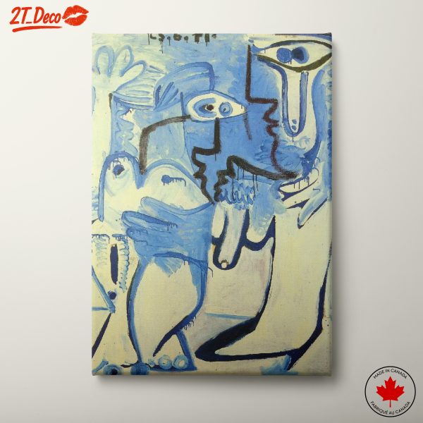 Dynamic Abstract Blue Art Composition