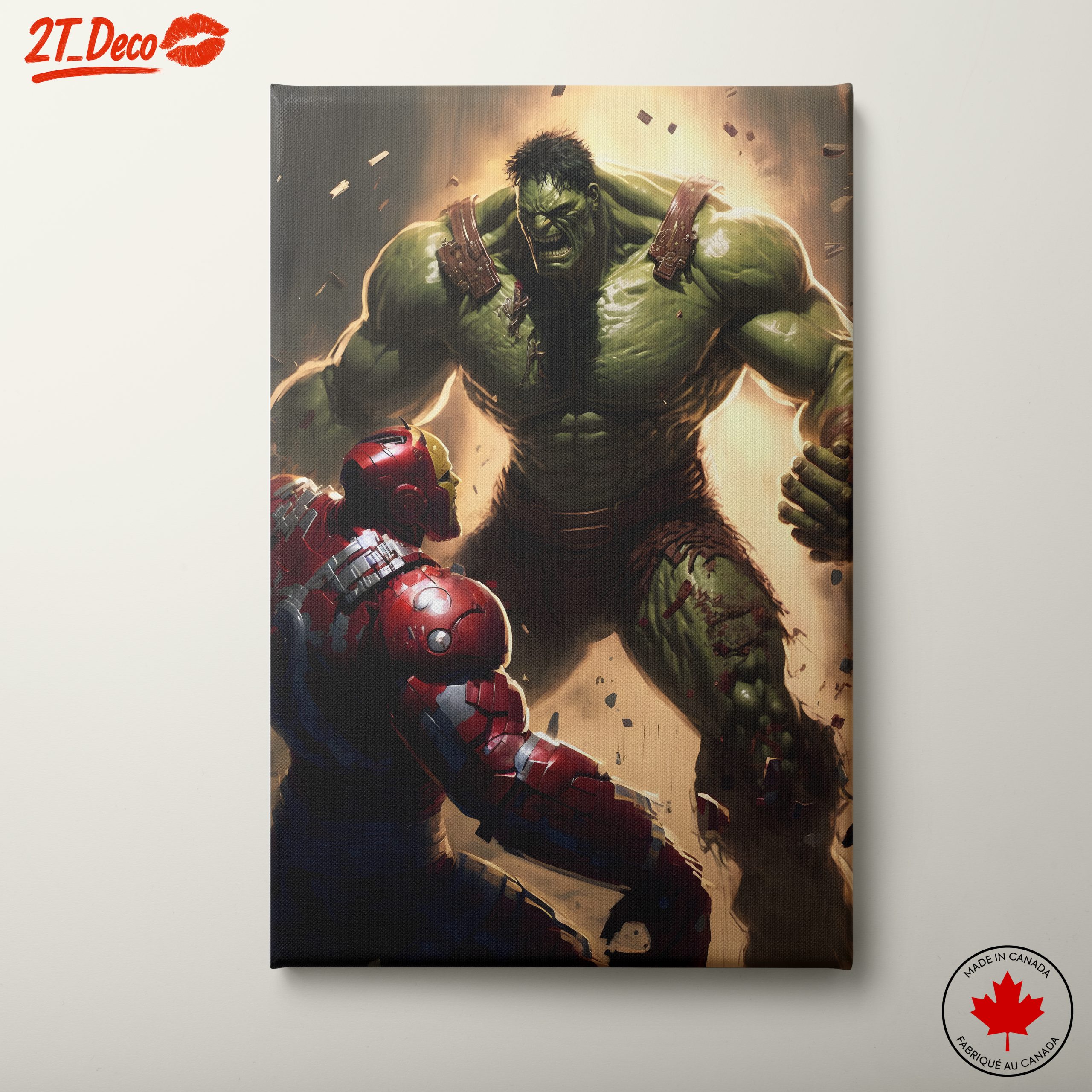 Dramatic Hulk and Iron Man Fight Scene
