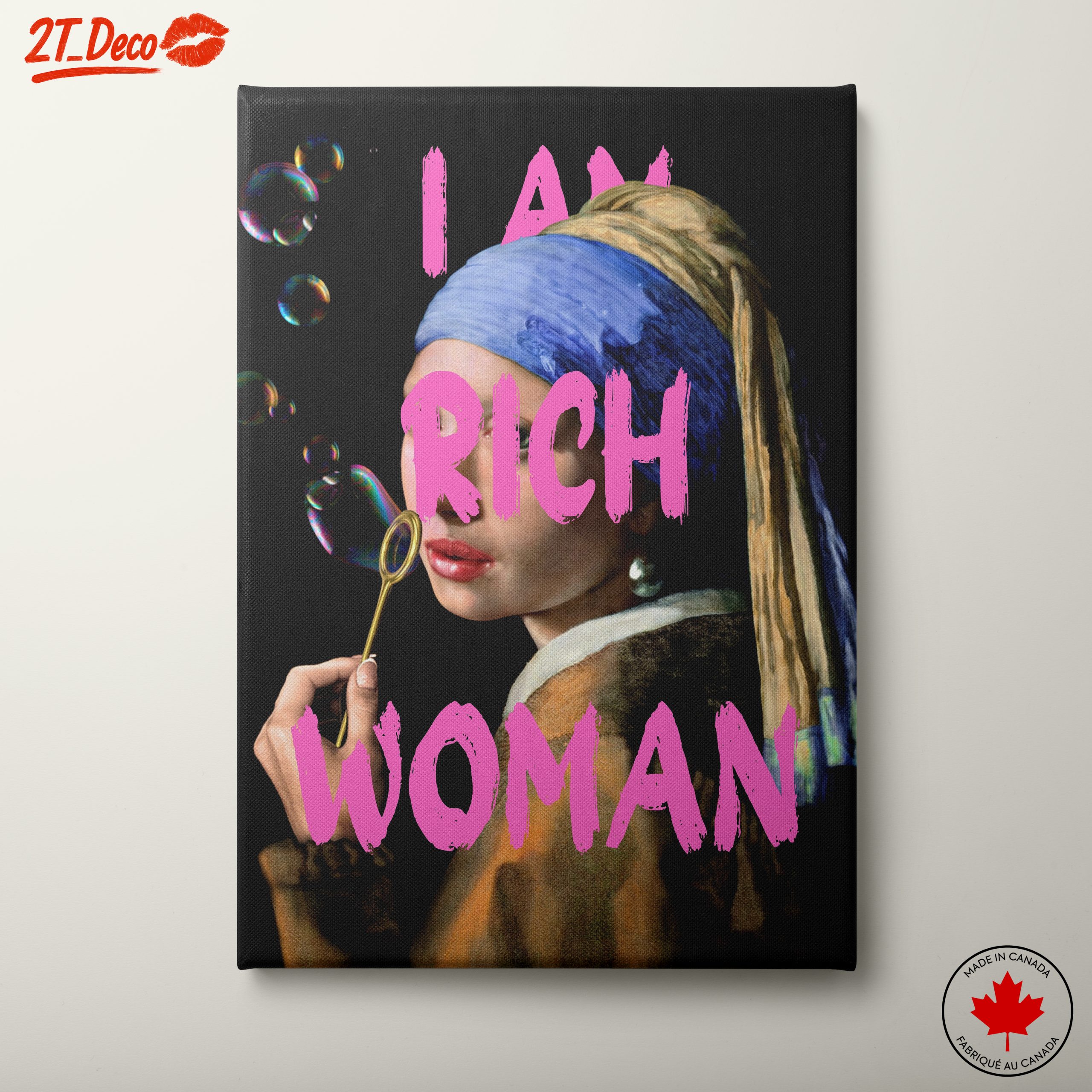 Bold Contemporary Iconic Artwork Featuring a Rich Woman