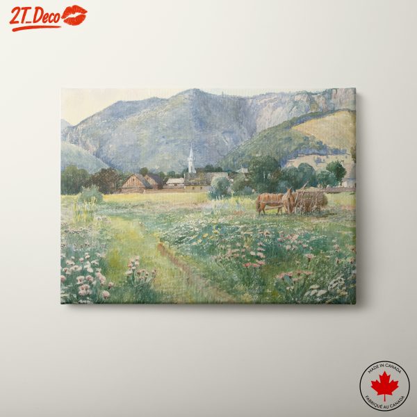 Serene Rural Landscape with Horses