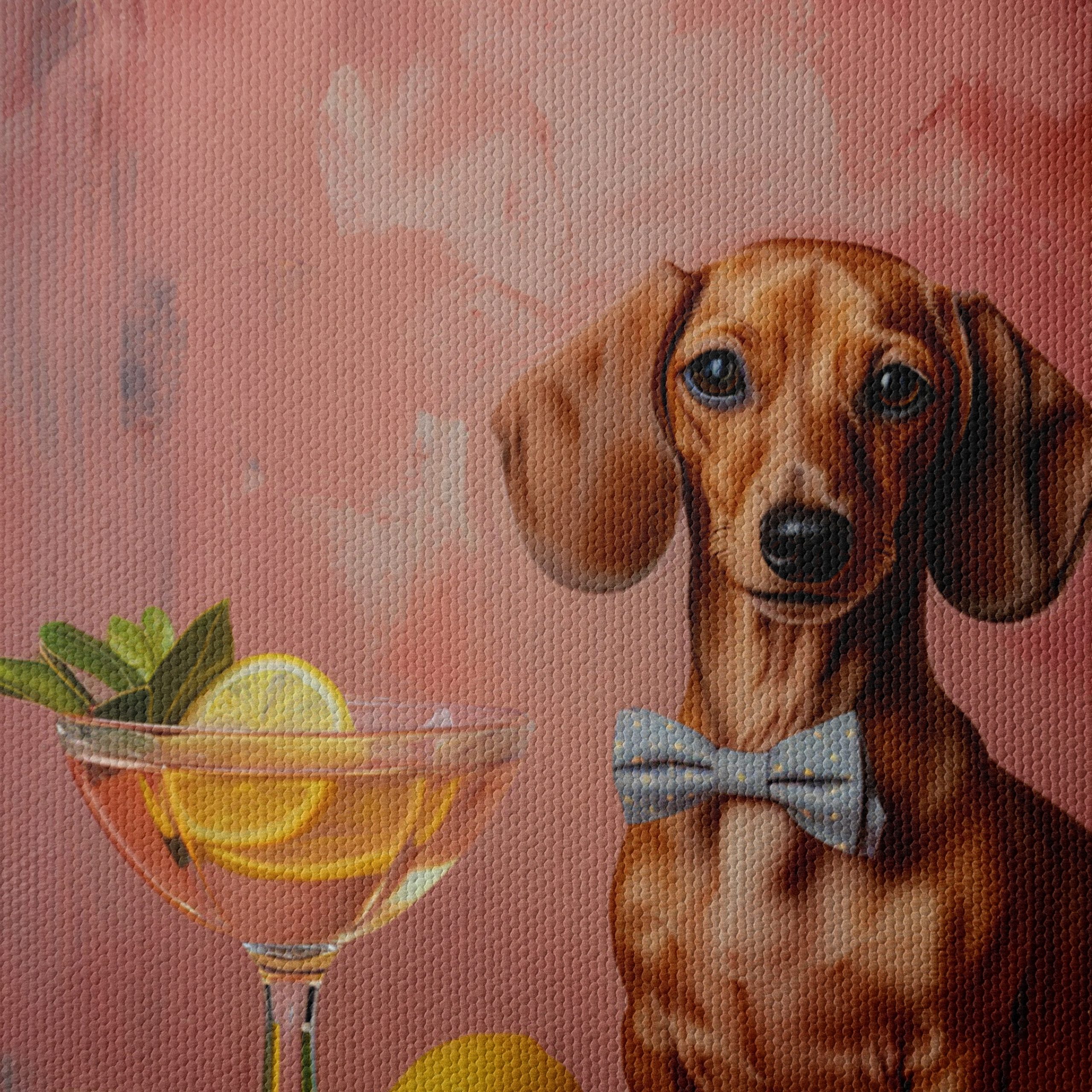 Charming Dachshund with Lemonade and Lemons - Image 4