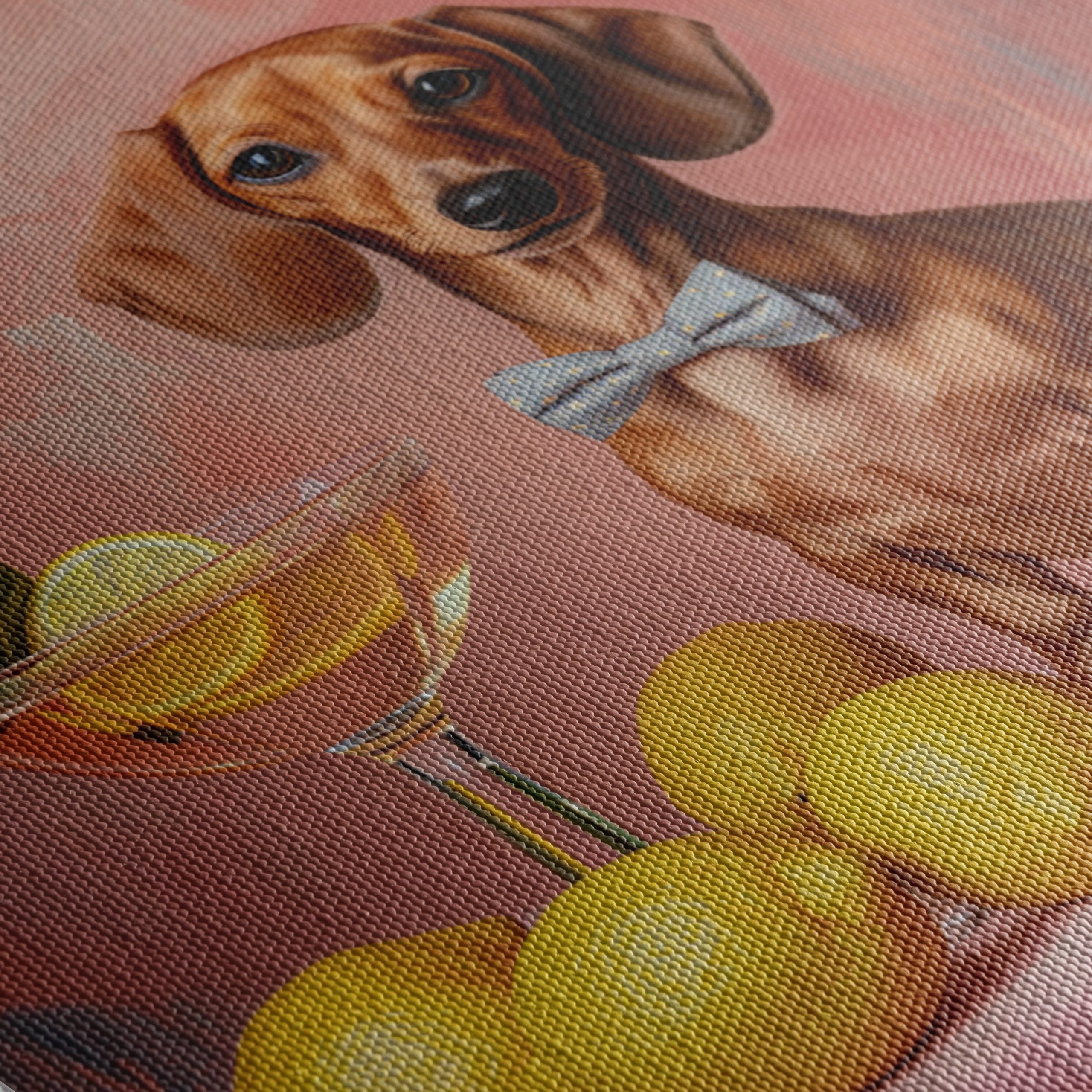 Charming Dachshund with Lemonade and Lemons - Image 5