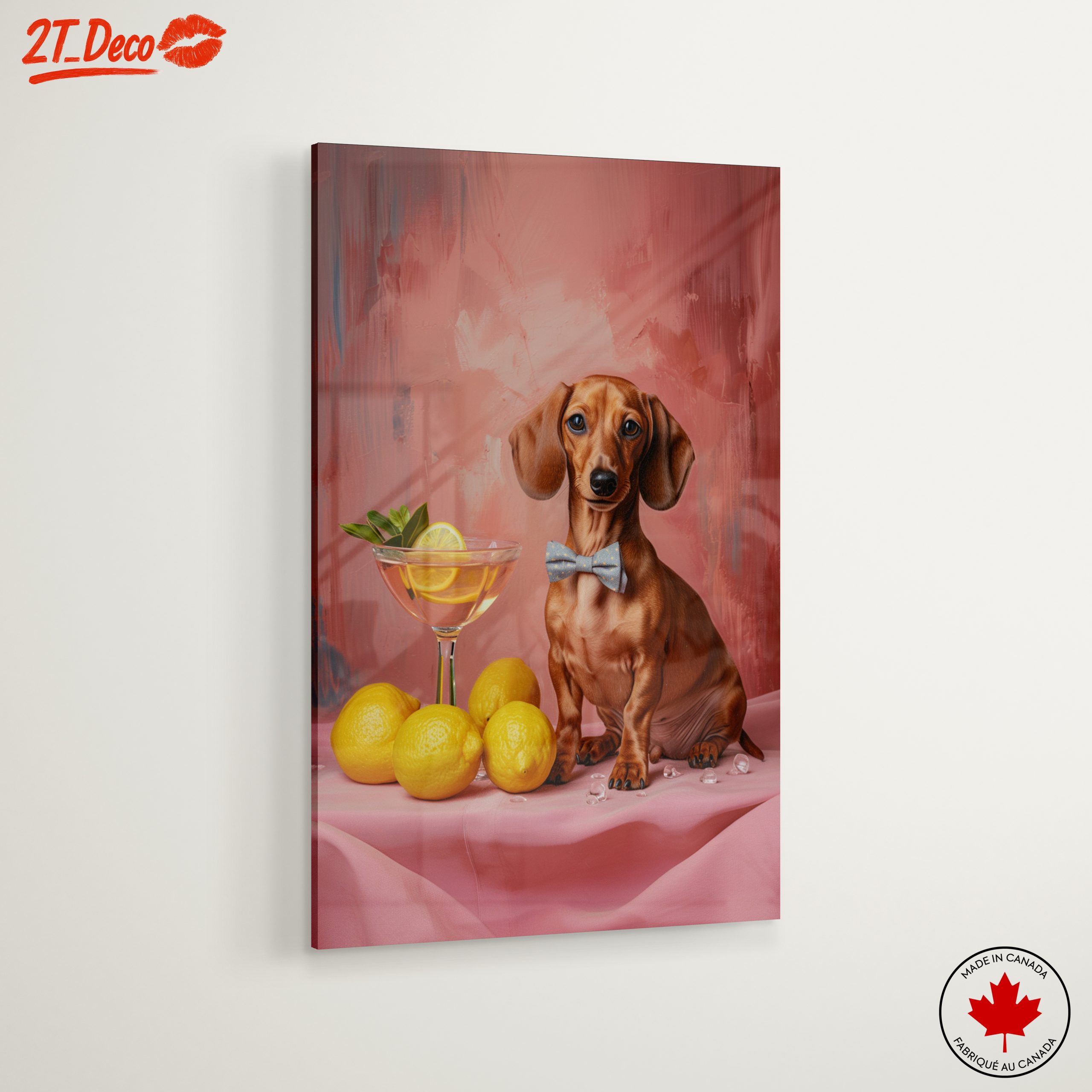 Charming Dachshund with Lemonade and Lemons - Image 6