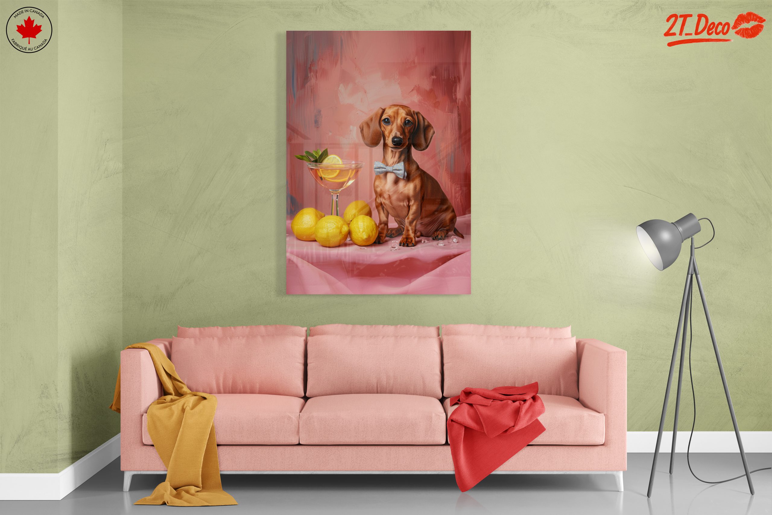 Charming Dachshund with Lemonade and Lemons - Image 7